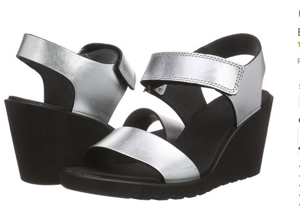 毛毛虫美国直购丹麦ecco爱步高坡跟女凉鞋freja wedge sandal_7折现价