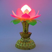 Dingcheng LED for Buddha Lotus lotus lamp Changming lamp front decorative lamp plastic material battery factory direct supply