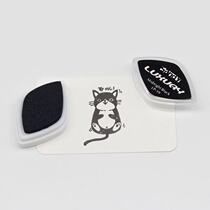 Flower and wind cat eyes black green Brown stamp domestic can be matched with wooden seal transparent