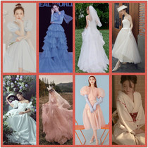 Photo studio theme Costume National tide retro costume art photo personal photo dress couple travel wedding dress