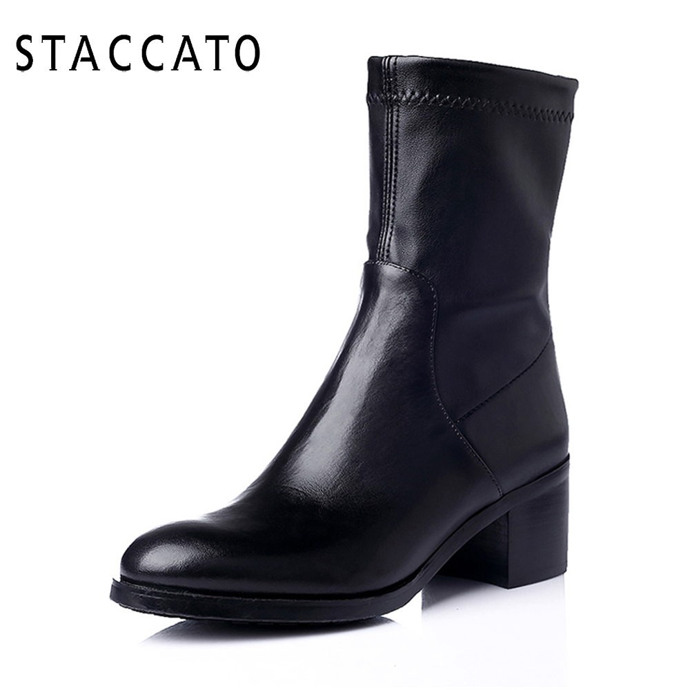 STACCATO/思加图冬季专柜同款女靴9SF06DZ5产品展示图1