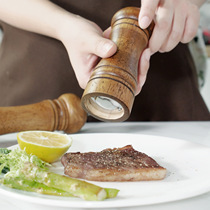 Star mother with the same oak black pepper grinder kitchen household sea salt pepper ceramic core manual grinding bottle