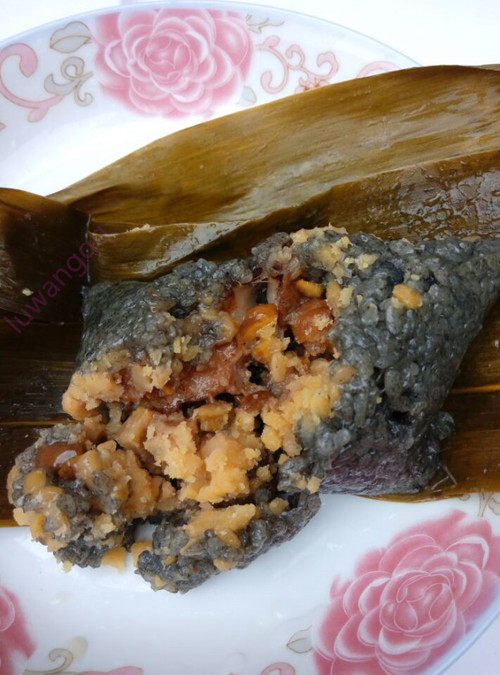 10个包邮 广西粽子 河池草灰粽 鲜肉粽 板栗绿豆五花馅 料足不腻