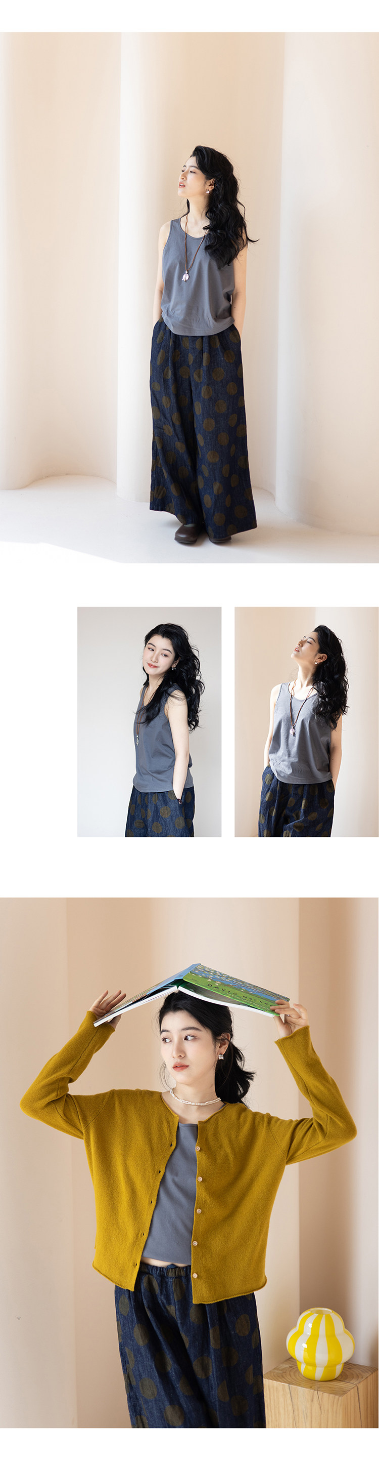 Топы/майки 绽放069朵/光泽顺滑桑蚕丝天丝棉针织灰粉紫打底衫百搭背心女春夏 Zhan fang