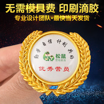 Metal Badge Custom Medal Set for Excellent Employee Chest Card Emblem School Badge of Corporate Division Emblem Commemorates the Chest Badge