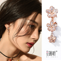 Advanced sense earrings without ear clip female temperament long earrings Super immortal earrings 2021 New Tide