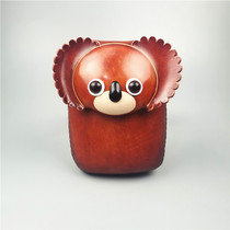 Leather cartoon mobile phone bag mini small bag new messenger bag female mini student casual fashion cowhide backpack