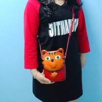 Leather bag female messenger bag mini cute cartoon cat student shoulder mobile phone bag casual small backpack