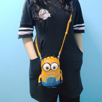 Leather cute girl Korean cartoon mini messenger bag cowhide handmade ladies student small backpack