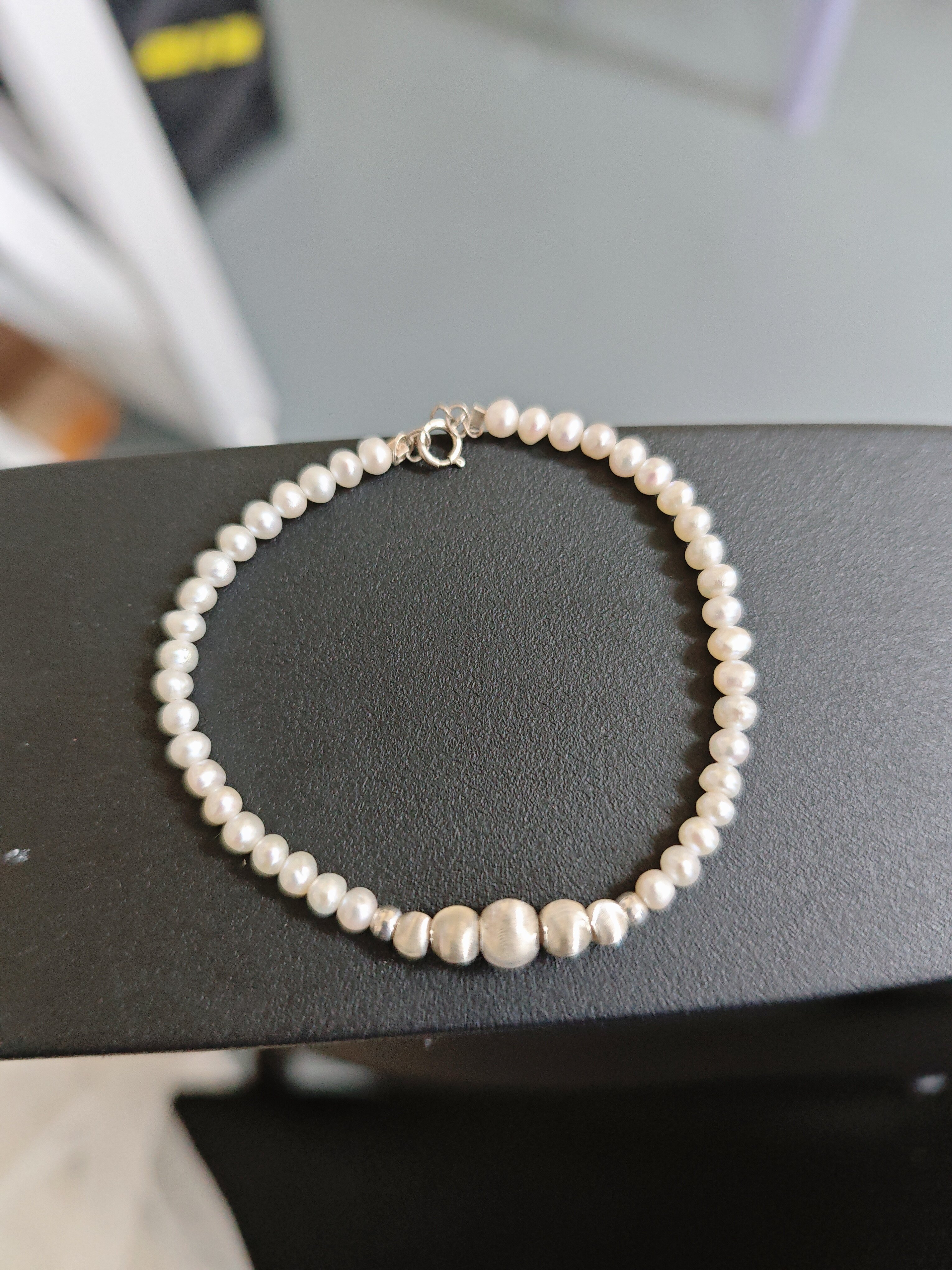 国禄诸暨天然珍珠手链正品纯银转运珠叠戴手串送女友情人节小礼物