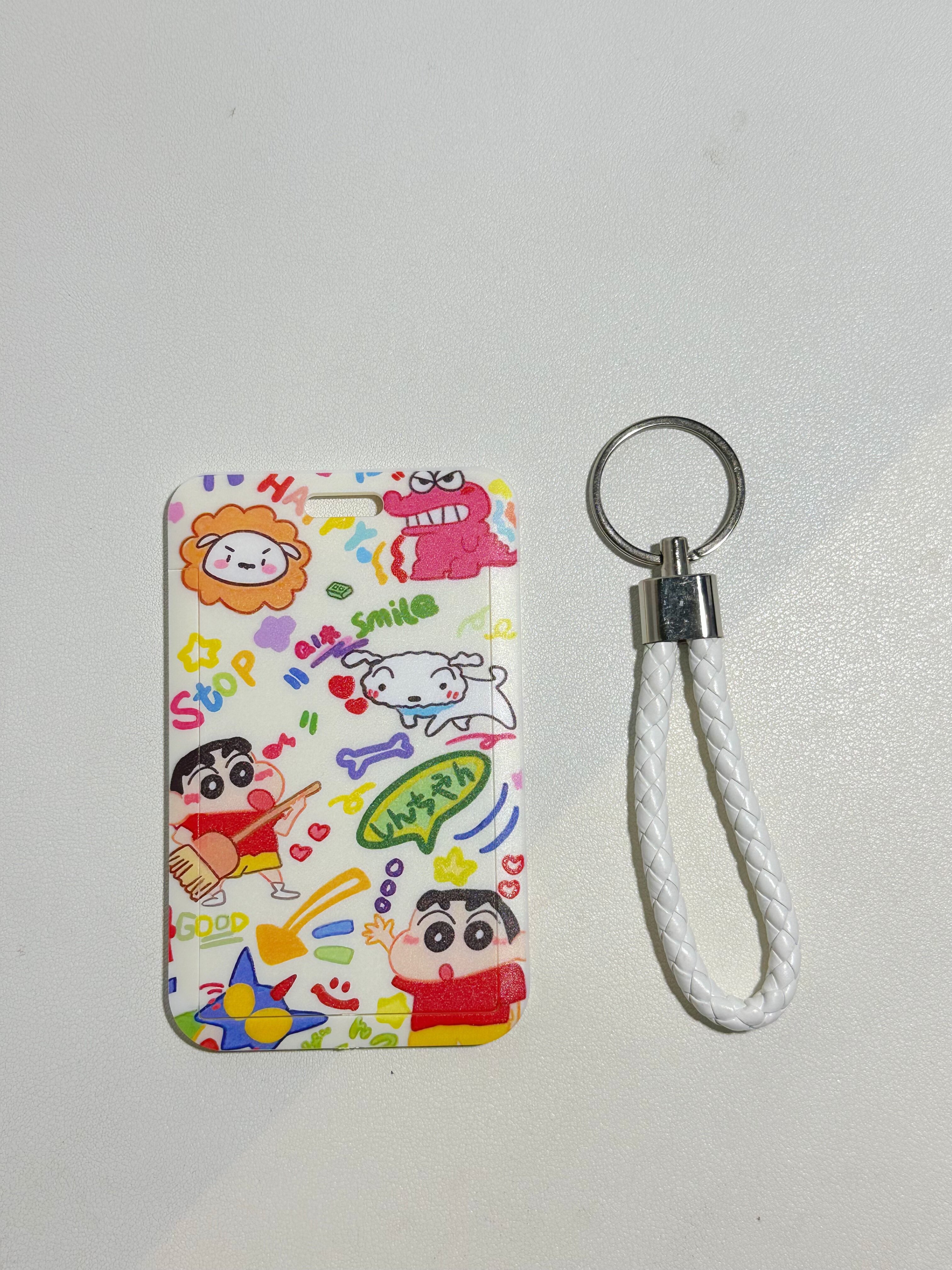 卡通涂鸦小新学生证件套食堂饭卡胸牌卡套校园卡公交羊城通地铁门禁