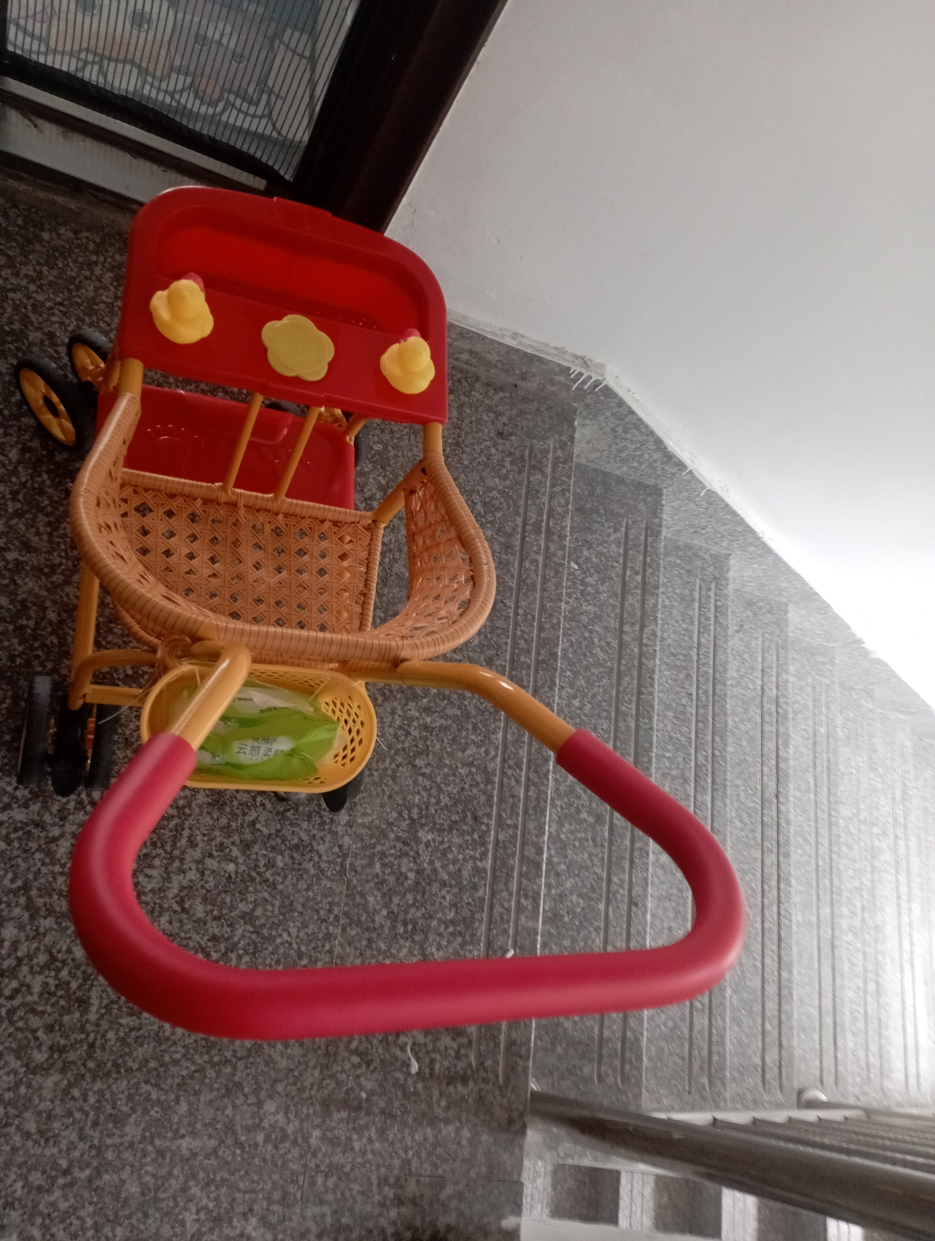 夏季藤椅婴儿手推车仿藤轻便宝宝车透风易洗外出推车儿童仿竹藤车