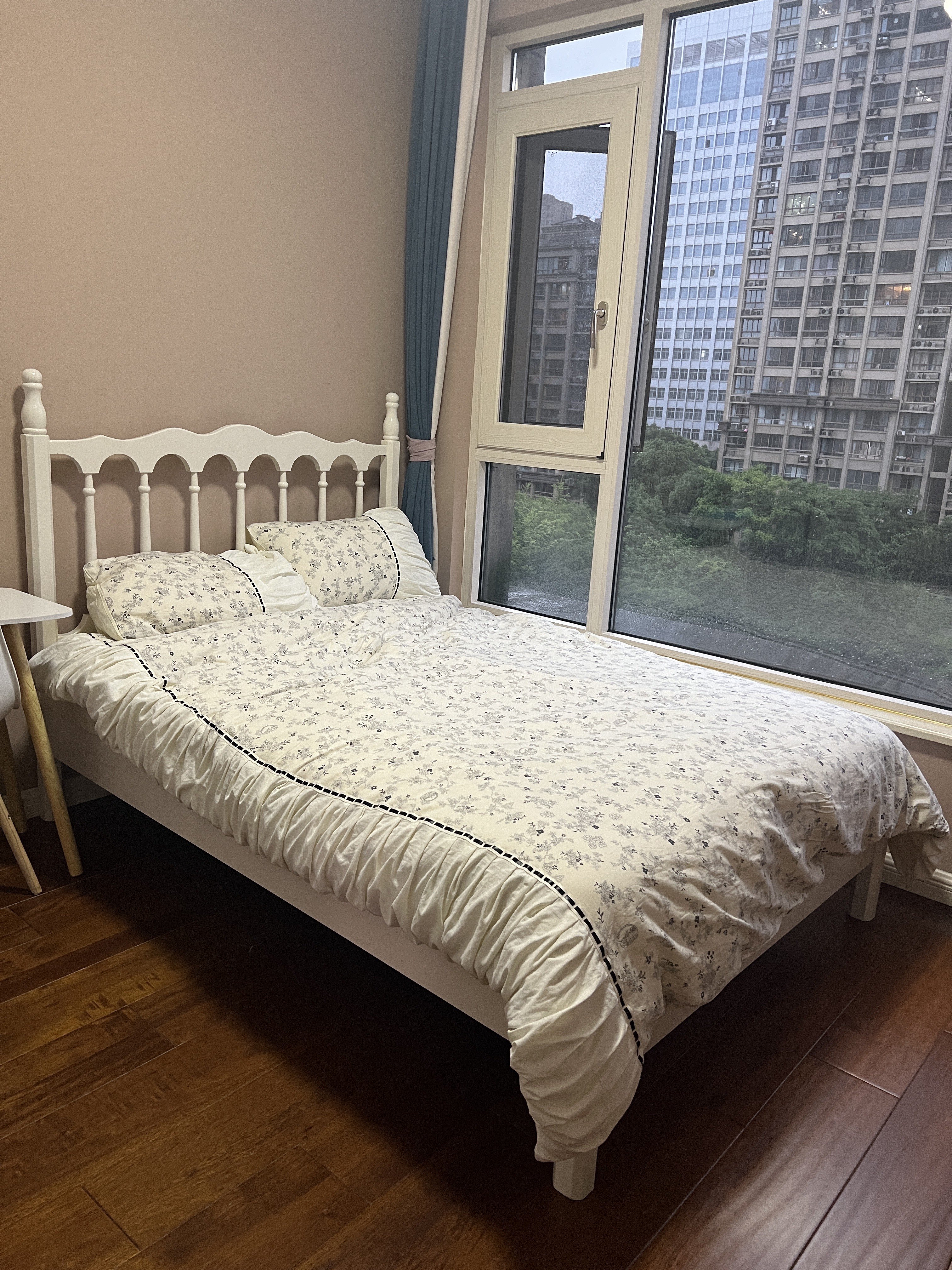 8m温莎床美式风白色双人公主床