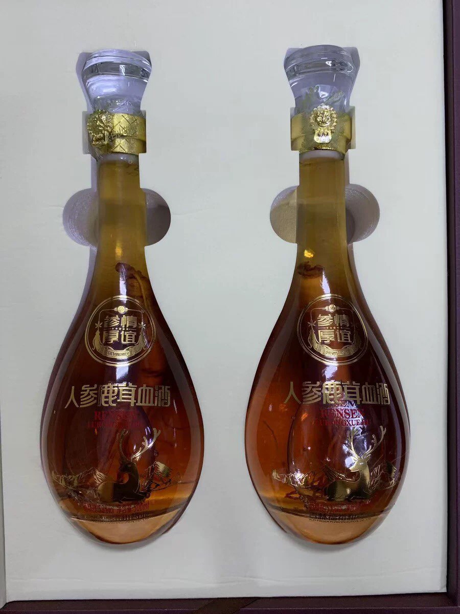 人参虫草酒53度鹿茸血酒礼盒装鹿鞭酒滋补养生过年春节礼品送长辈