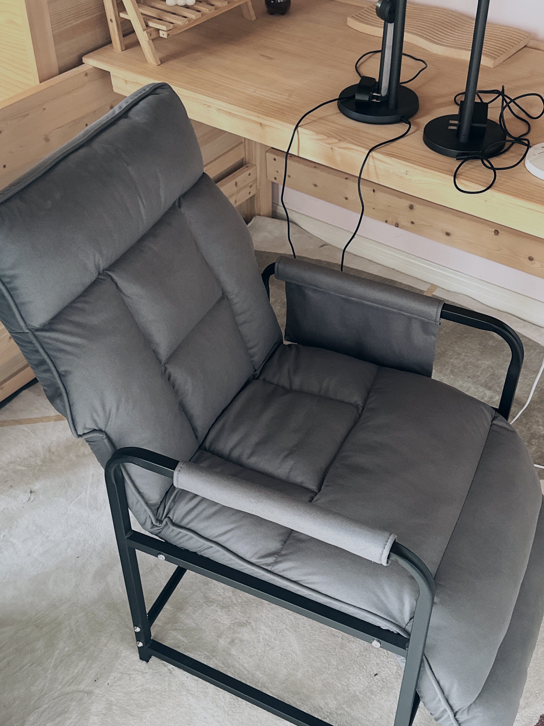 躺椅午休午睡神器办公室折叠靠背椅可坐可躺电脑椅两用懒人沙发椅