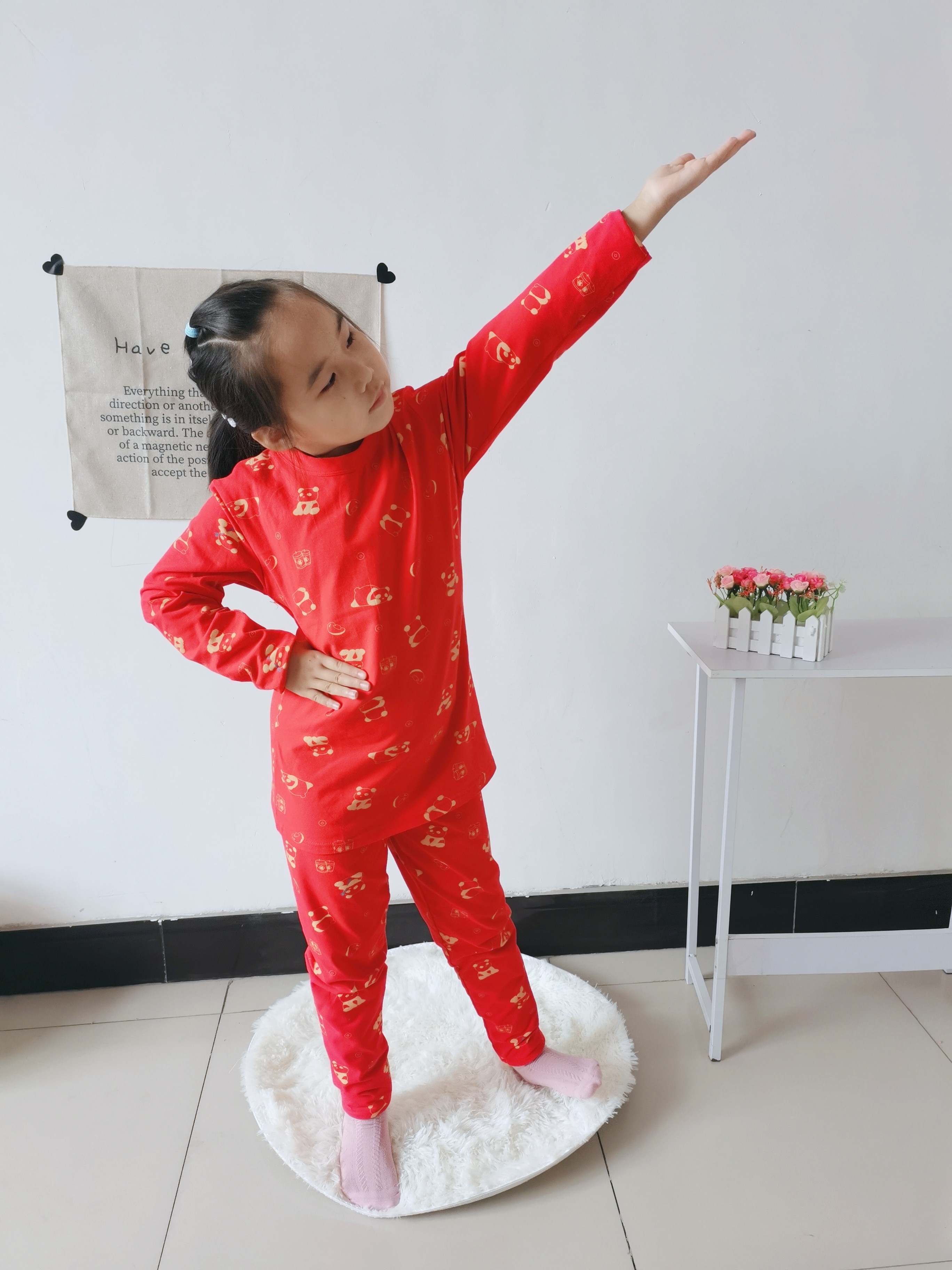 儿童本命年内衣套装女童纯棉大红色年服属蛇年13打底秋衣秋裤12岁