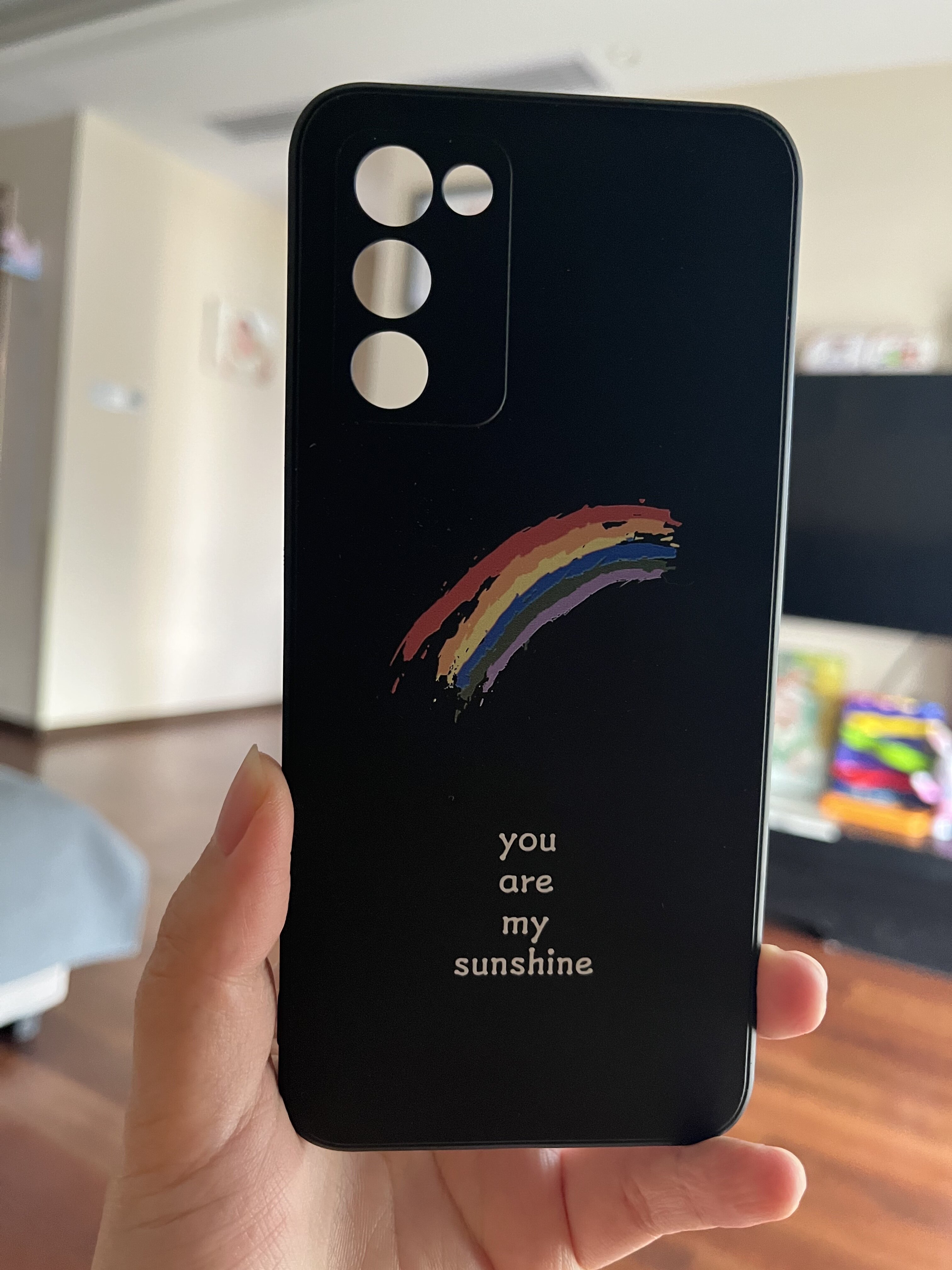 蜡笔彩虹oppoa55手机壳新款a52黑色a32潮牌a53百搭男女款oppo液态硅胶