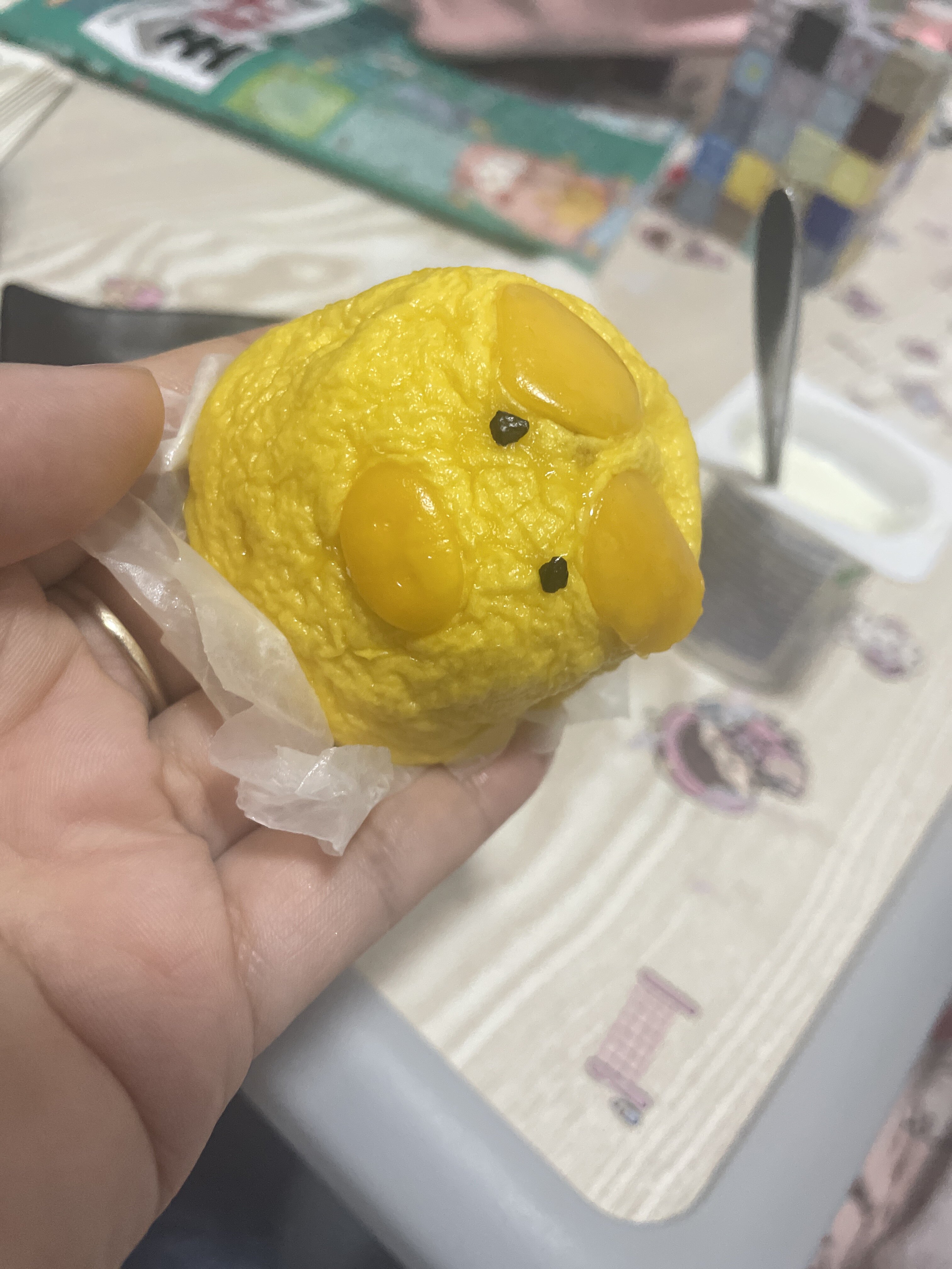 粤食福猪猪流沙包传统手工卡通儿童猪仔包早餐广式点心6个装360g