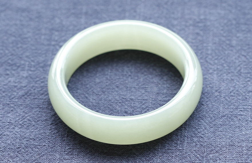 【青史留名】和田玉手镯 玉镯子圆镯 内径59毫米82克zl85