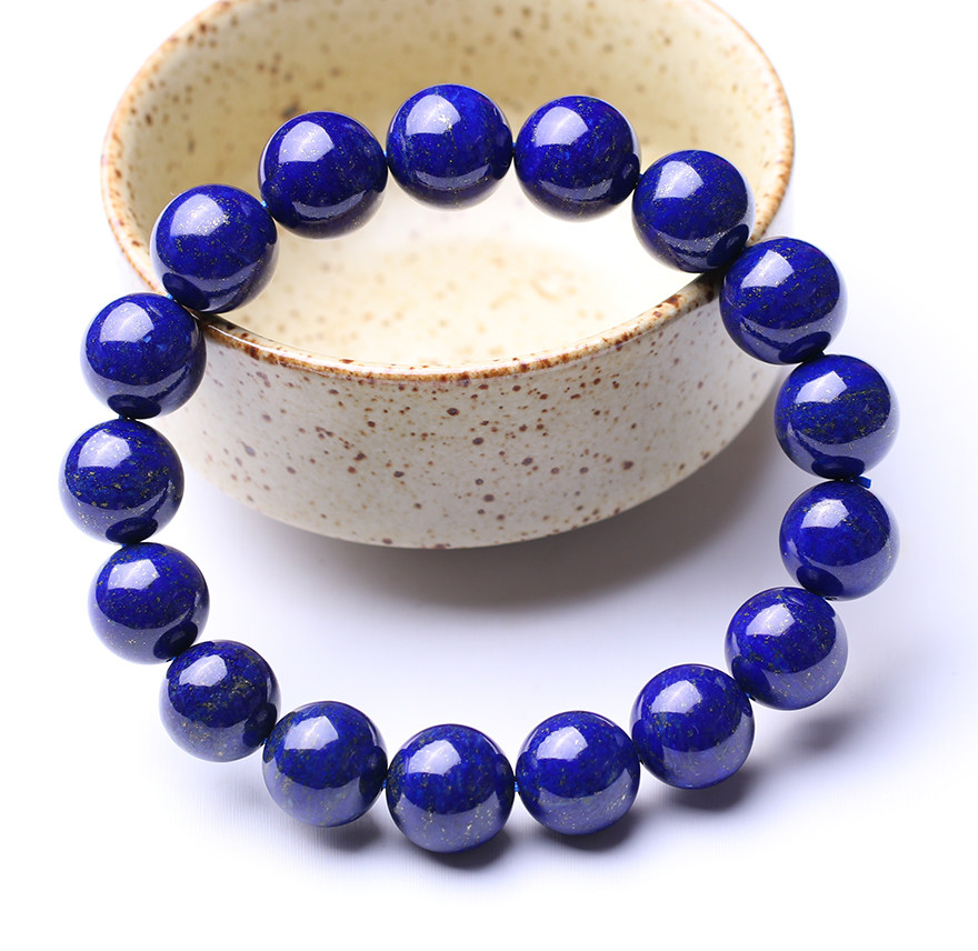 59.13g 13mm精品老矿青金石手链