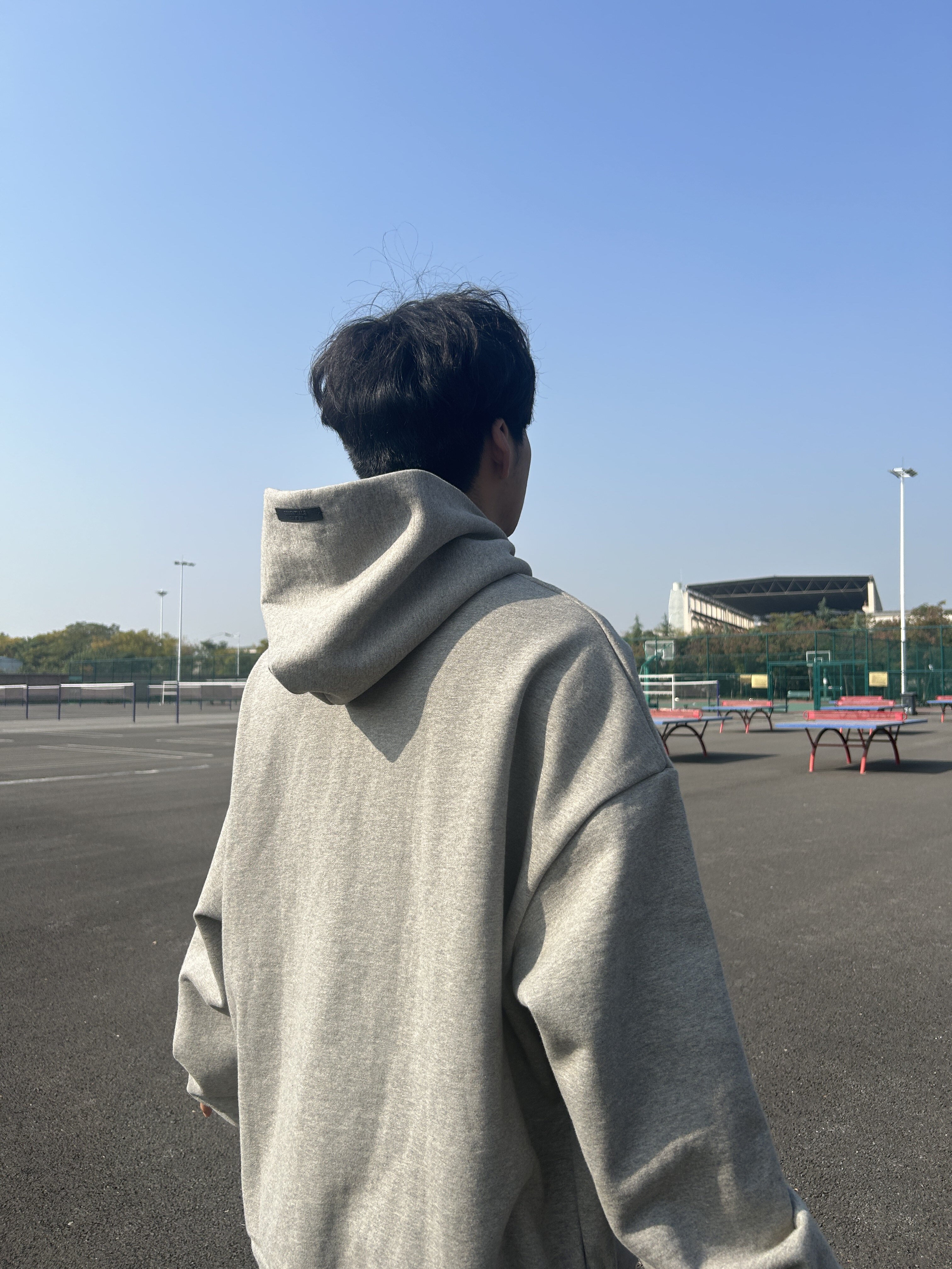 fog stack essentials fear of god加绒宽松帽衫连帽