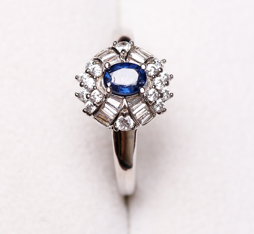 2.96g天然蓝宝石戒指女款正品贵宝彩宝一物一图附证书