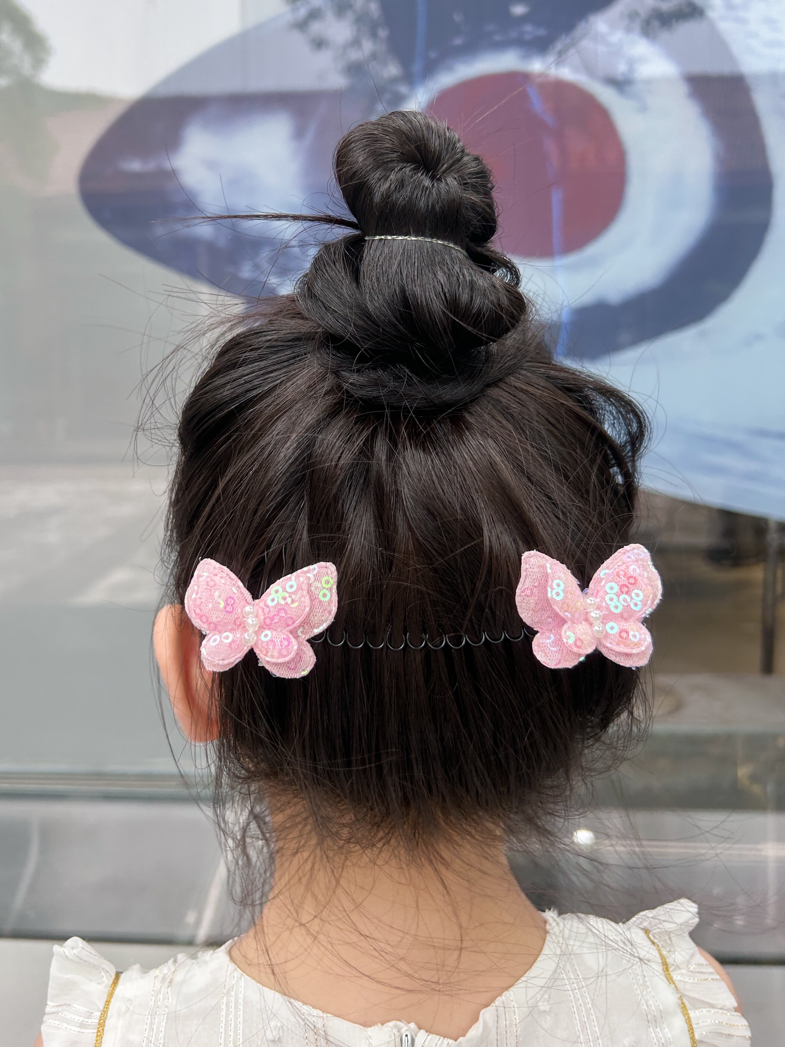 儿童拉拉发梳碎发神器卡通后脑勺倒插梳女孩盘发2024新款女童发卡