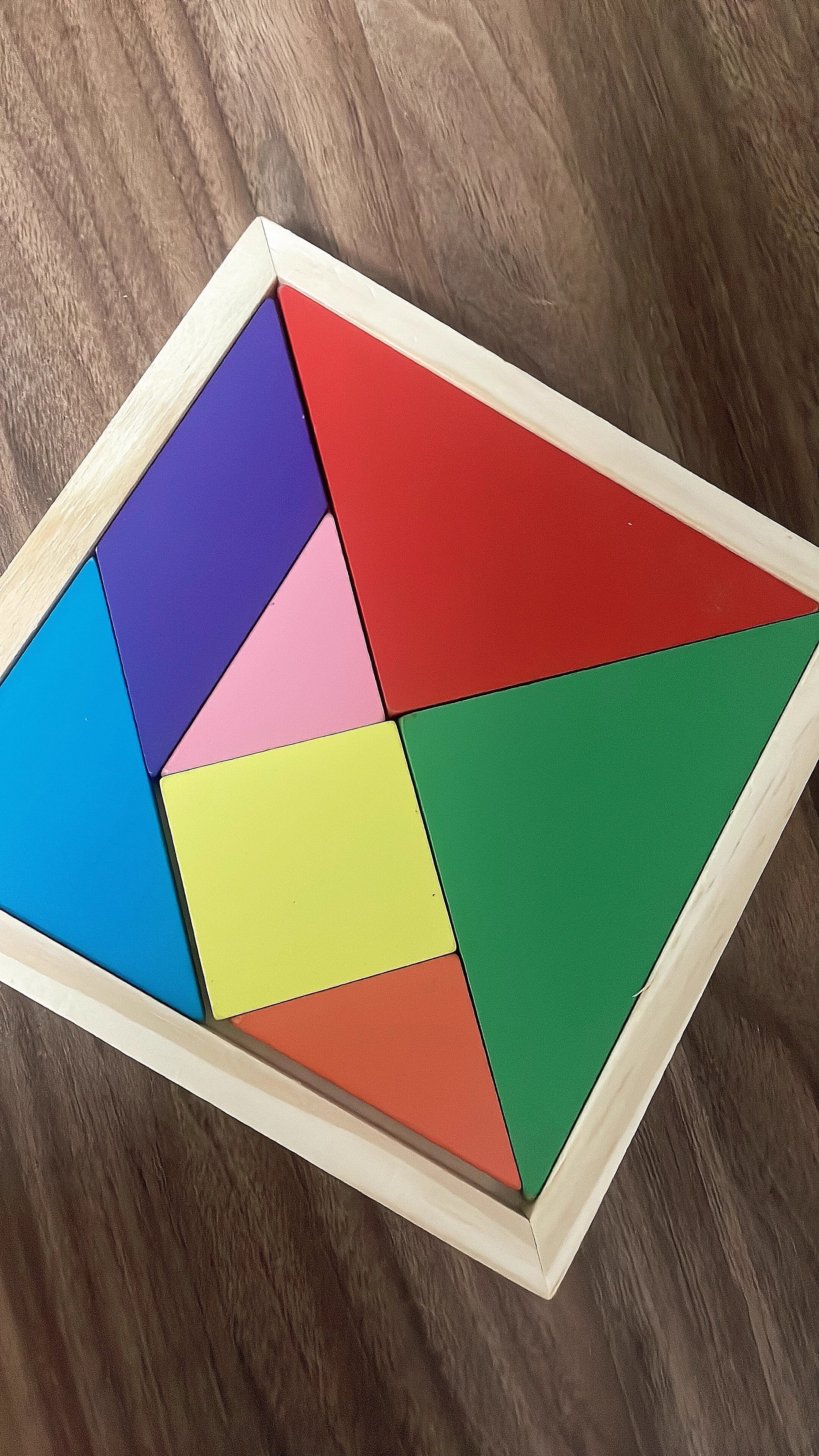 儿童智力七巧板教具小学生用幼儿园专用二一年级下册拼图玩具磁力