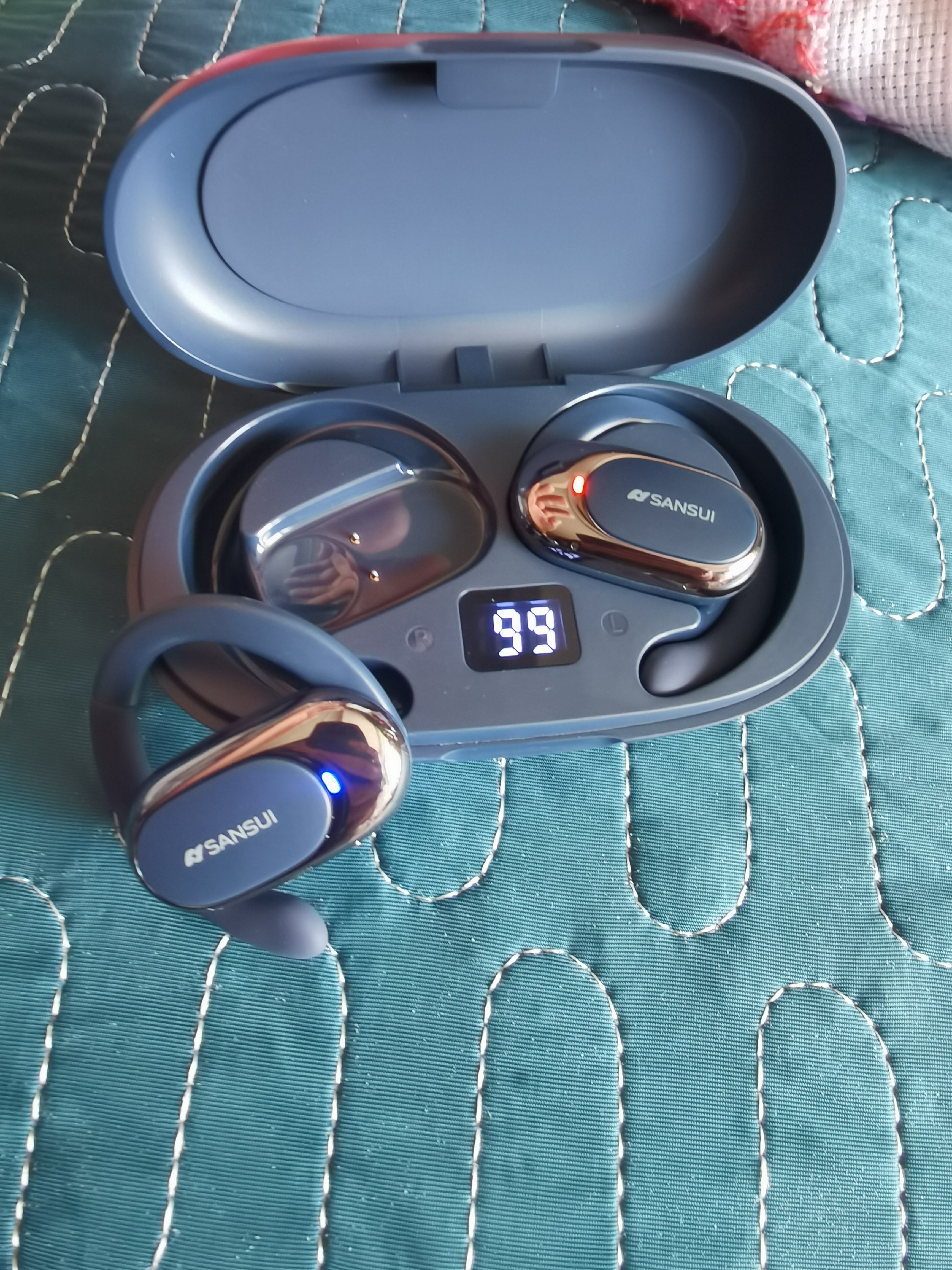 山水小云盒蓝牙耳机气骨传导无线降噪挂耳式运动跑步专用24新款bd