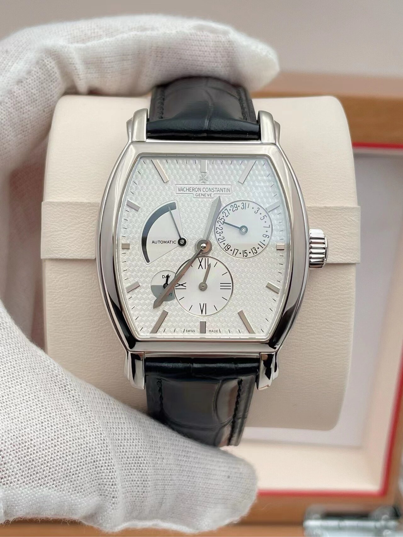 [9.8新]江诗丹顿马耳他系列18k白金自动机械男表47400/000g-9100