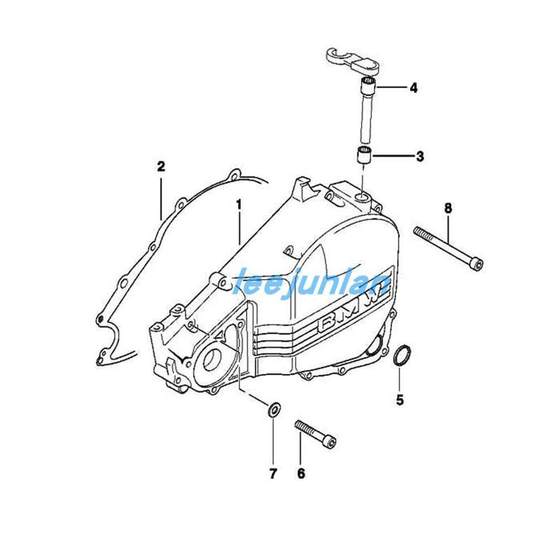 DS650 00-07 DS 650 BAJA 2003 DS650X 클러치 측면 커버 개스킷 금속 품질 DS650 00-07 DS 650 BAJA 2003 DS650X 클러치 측면 커버 개스킷 금속 품질