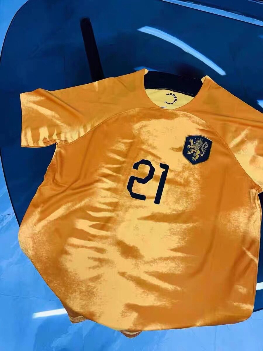 荷兰队球衣德容国家队主客场短袖比赛训练队服足球服套装男款定制