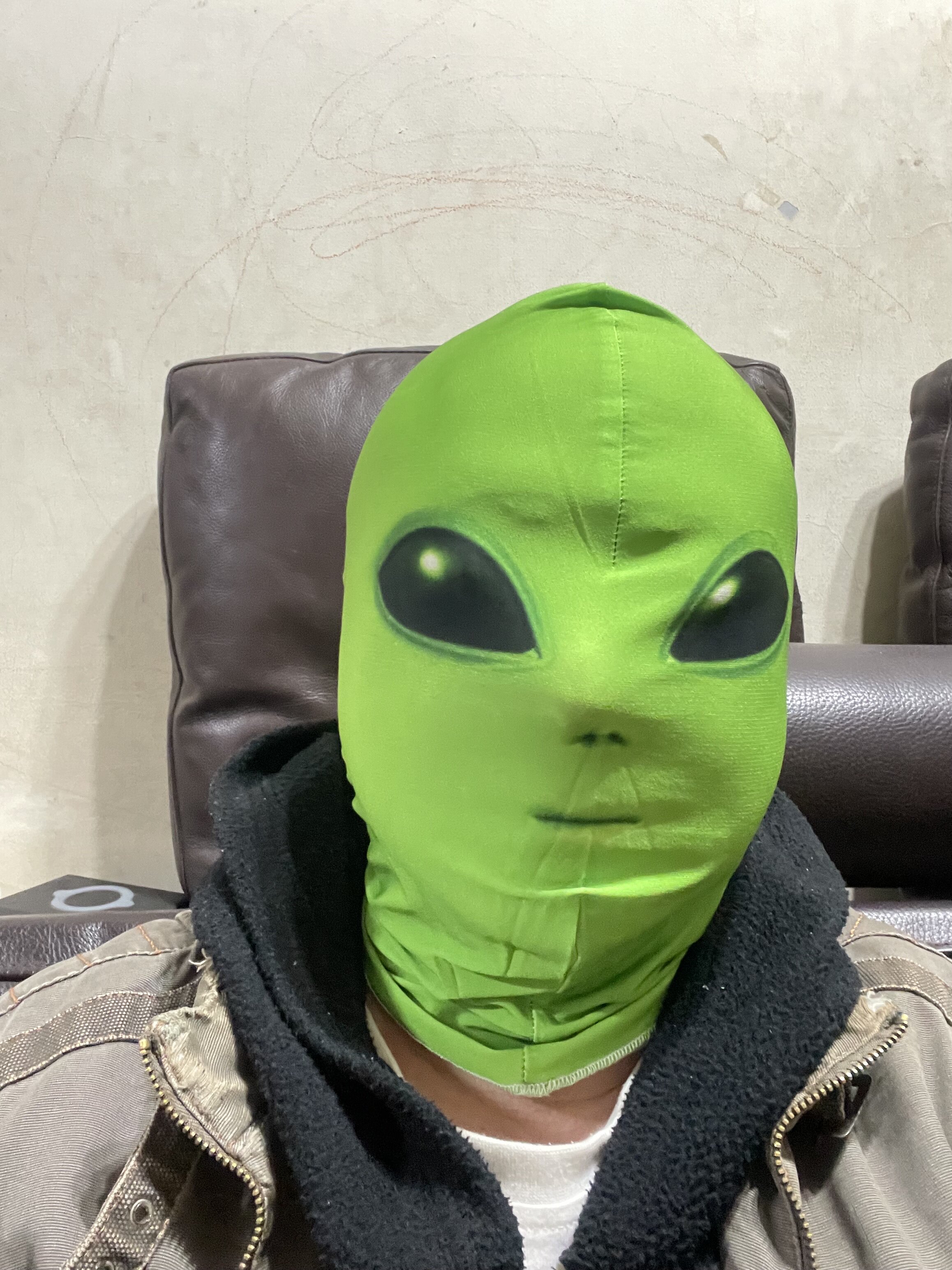 et 外星人 头套 头罩 角色扮演能看到外面 cosplay cos绿色肤色