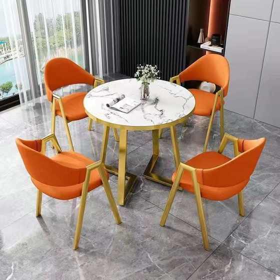 Simple and modern negotiation table and chair combination Internet celebrity office and lounge area milk tea dessert store reception small round table
Simple and modern negotiation table and chair combination Internet celebrity office and lounge area milk tea dessert store reception small round table