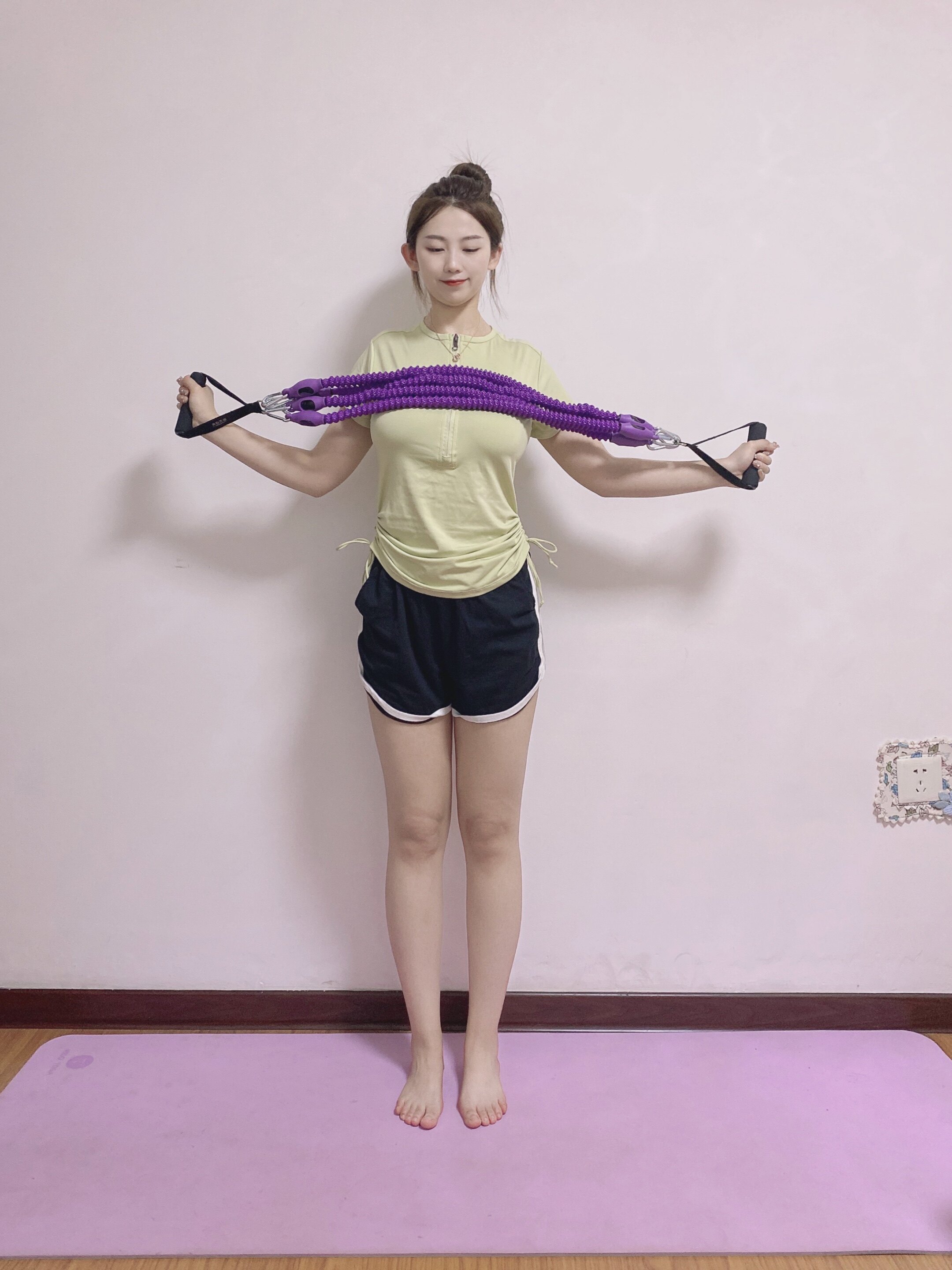 中考专用仰卧起坐辅助器小学生儿童家用瘦肚子开背固定脚蹬拉力器