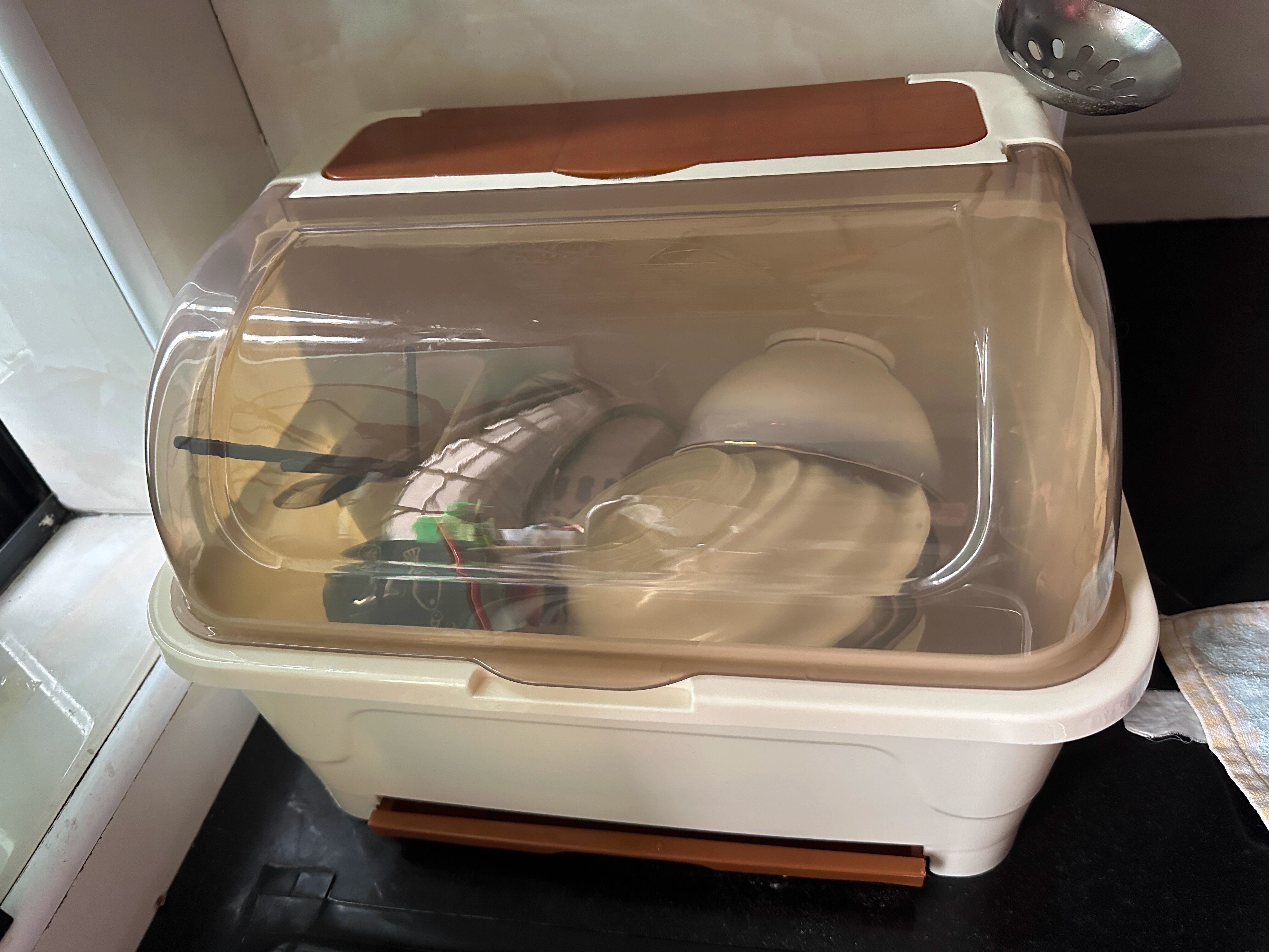 厨房沥水碗架餐具碗筷收纳盒多功能家用带盖筷子碗盘子沥水收纳架