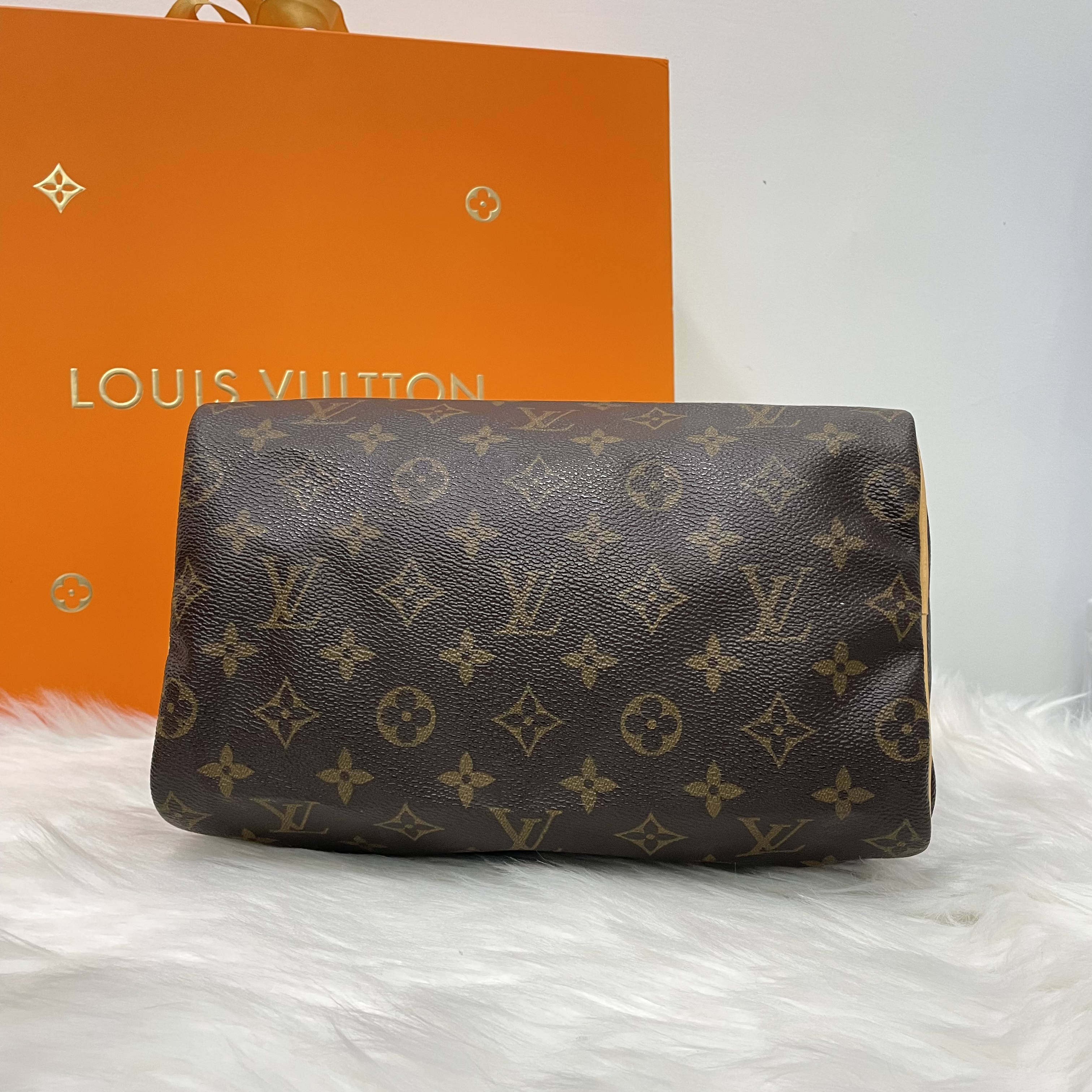 无保留价[9.5新]lv/路易威登老花speedy 25斜挎包包正品公价14400