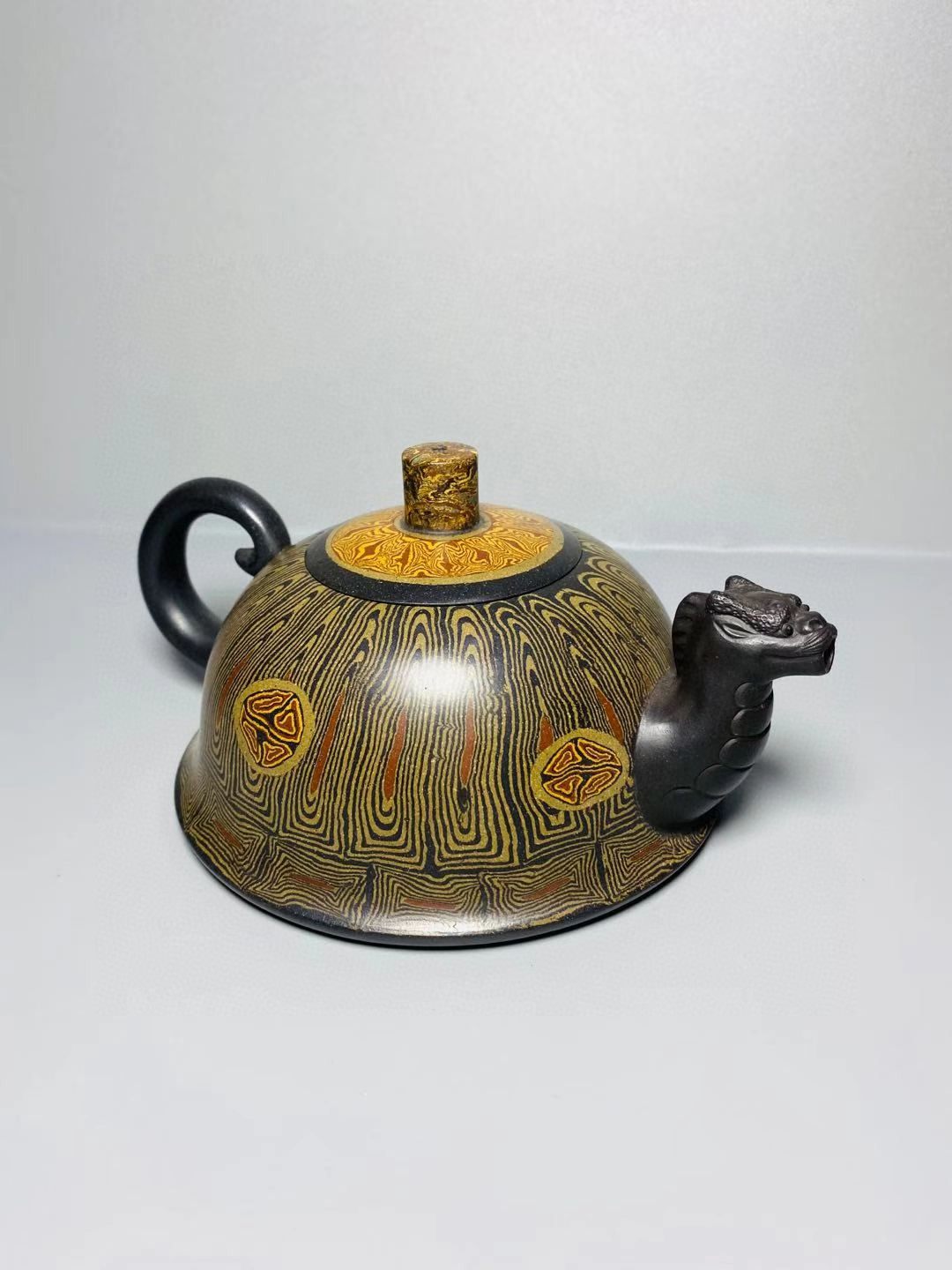 全手工绞泥龙紫砂壶-zs18237