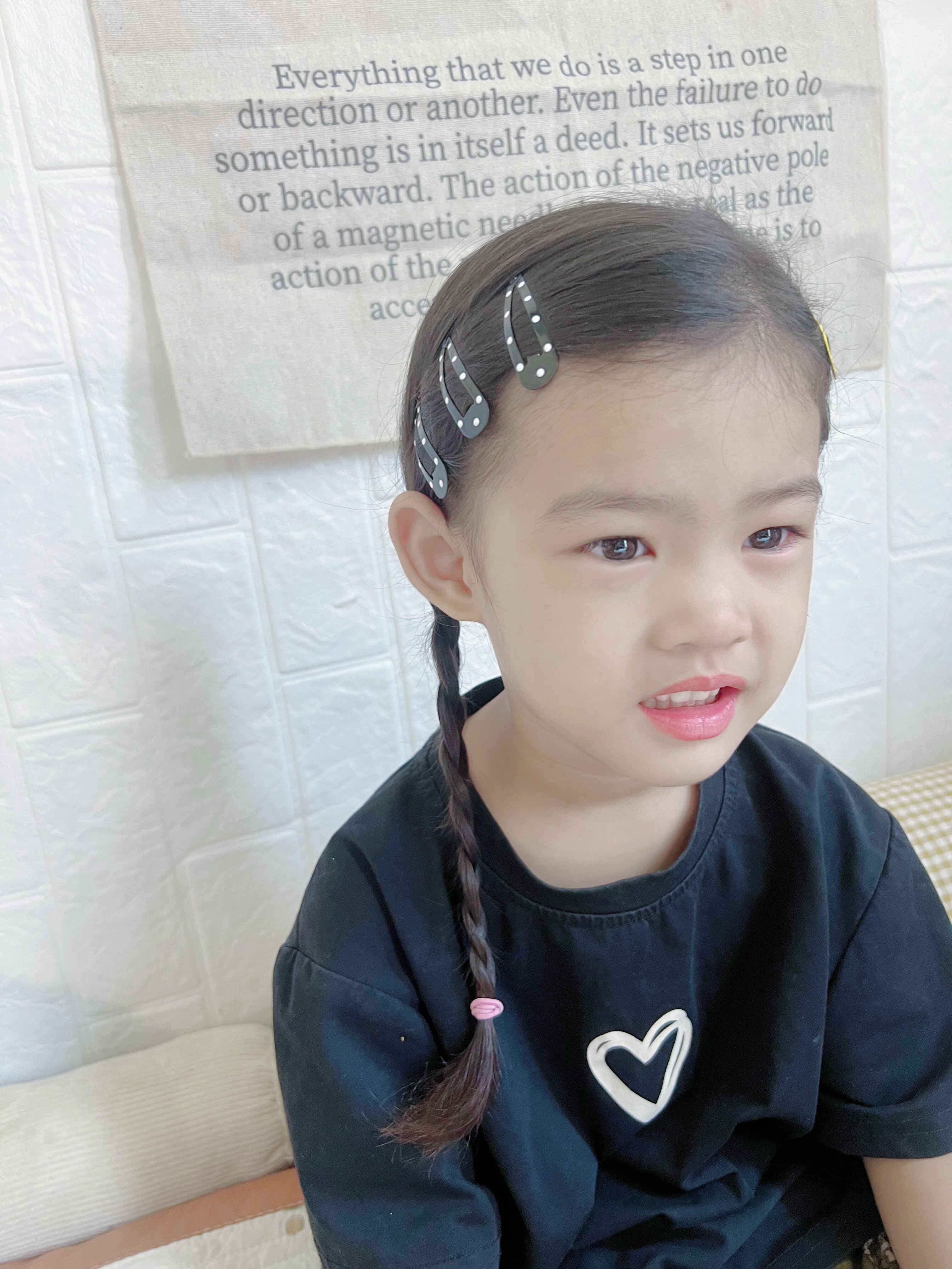 儿童彩色波点碎发夹女童前额刘海bb夹不伤发女宝宝侧边夹发卡头饰