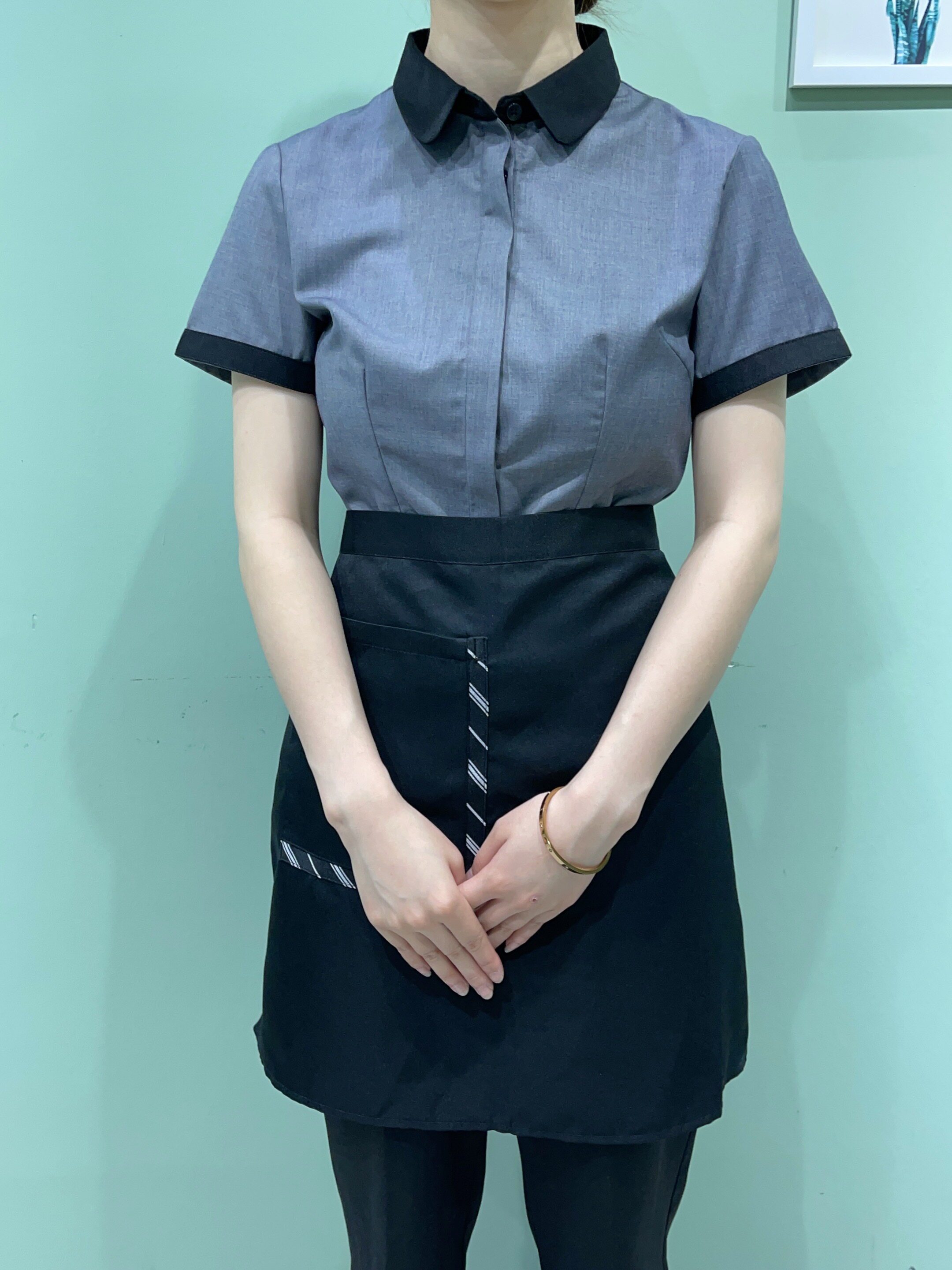 衣研堂烧烤火锅店工作服短袖餐厅餐饮服务员服装女咖啡奶茶店夏装