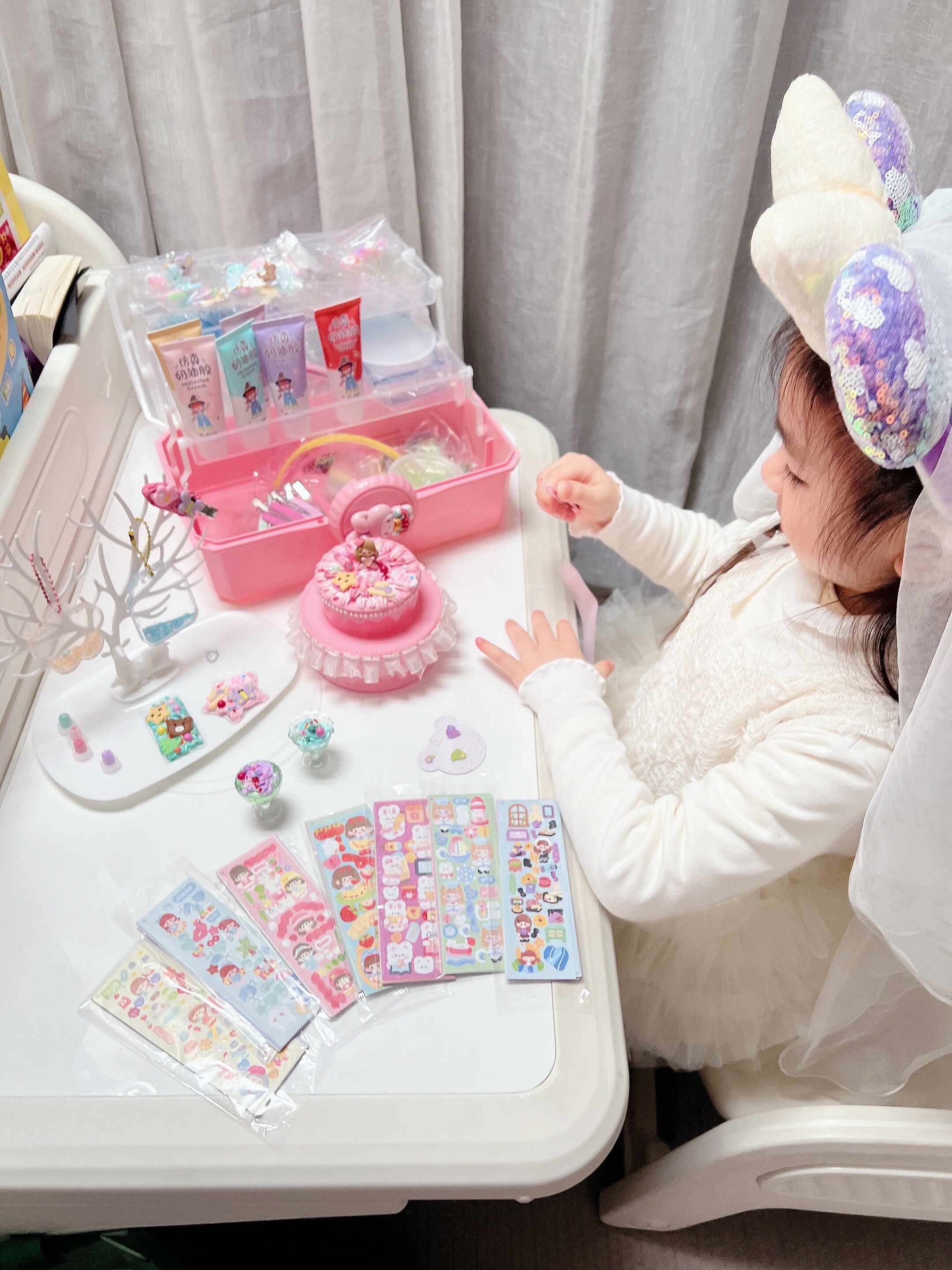 奶油胶咕卡套装全套文具手帐贴纸diy流沙咕咔贴画材料包女孩玩具