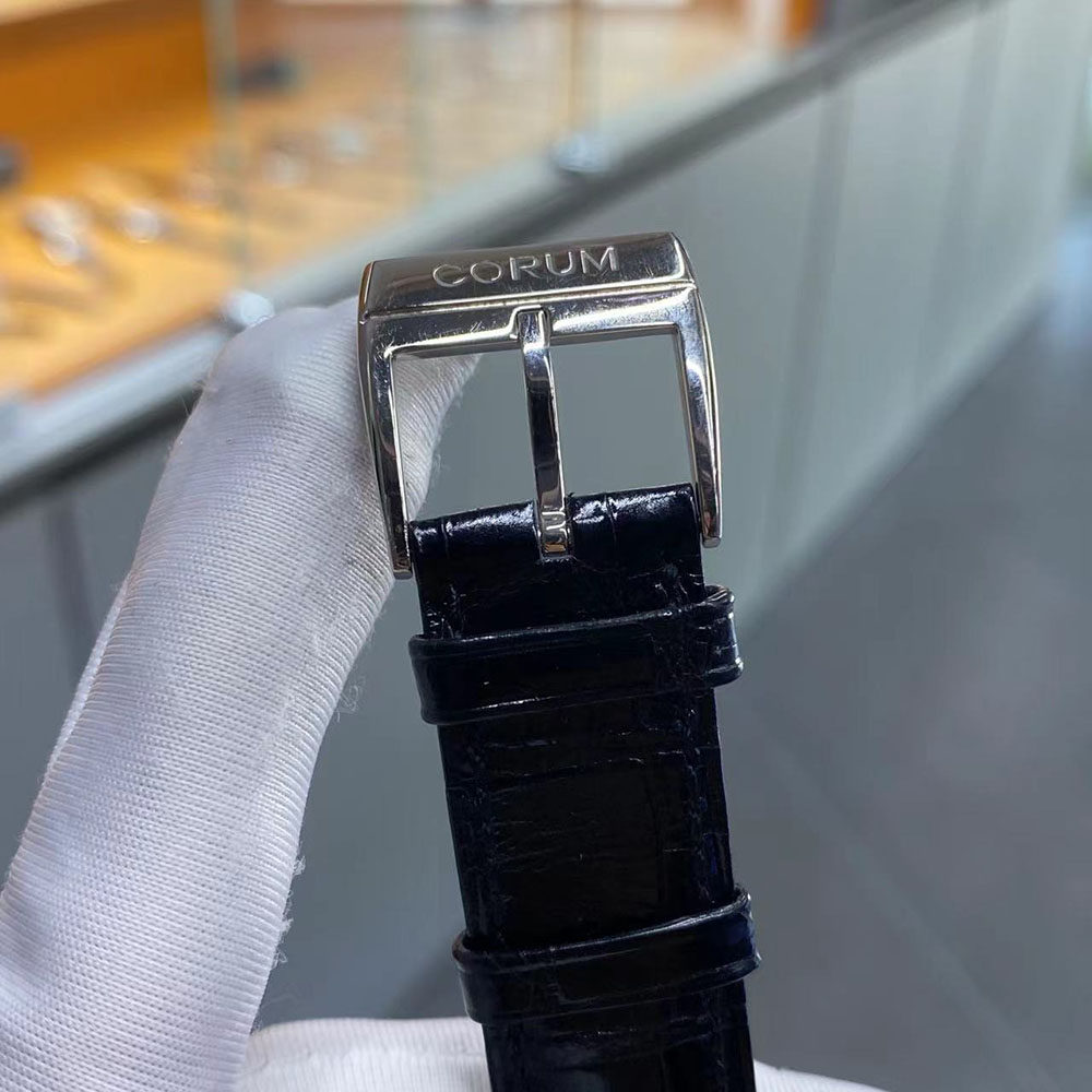 [9.5新]昆仑金桥系列18k白金手动机械手表男士腕表