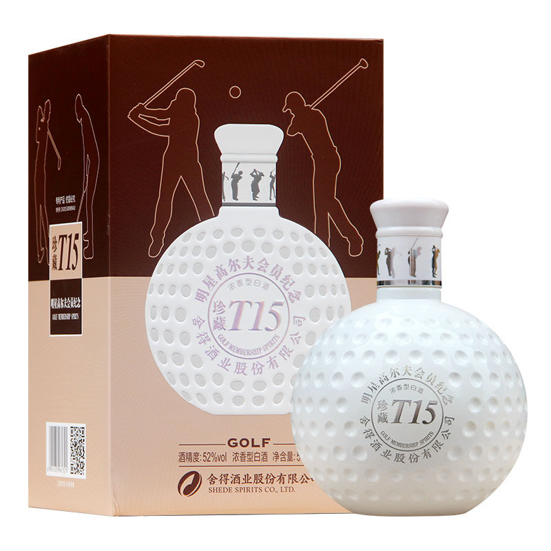 舍得 高尔夫会员纪念酒珍藏t15浓香型52度500ml*6瓶送礼白酒a1