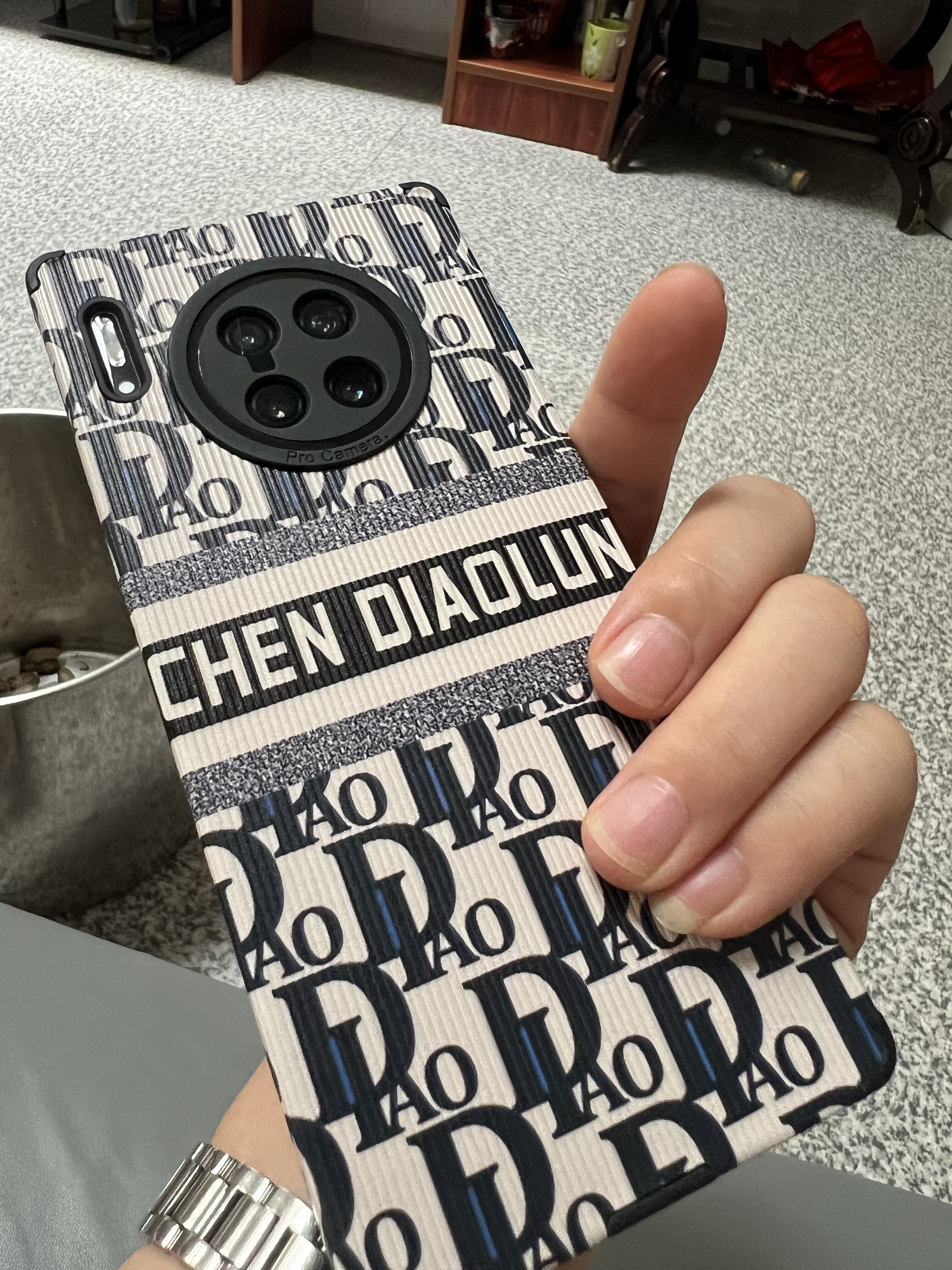 欧美奢华华为mate50手机壳竖纹p60防摔套mate40e大牌老花30epor软硅胶