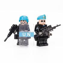 Peacekeeping and anti-riot team building block SWAT mannequin 2024 new toy boy 61 children military assembly model