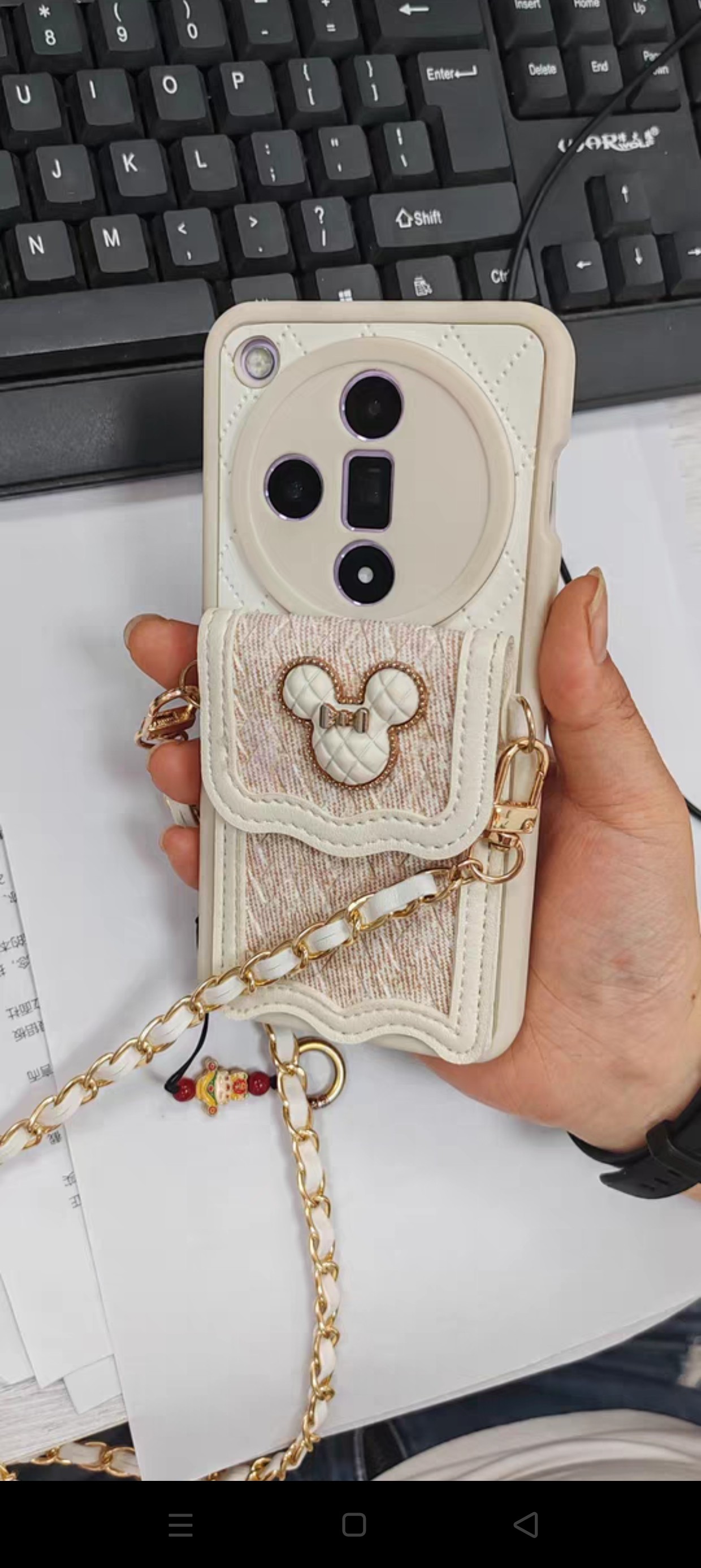 编织纹米奇卡包适用oppofindx8手机壳oppofindx7全包oppofindx6pro菱