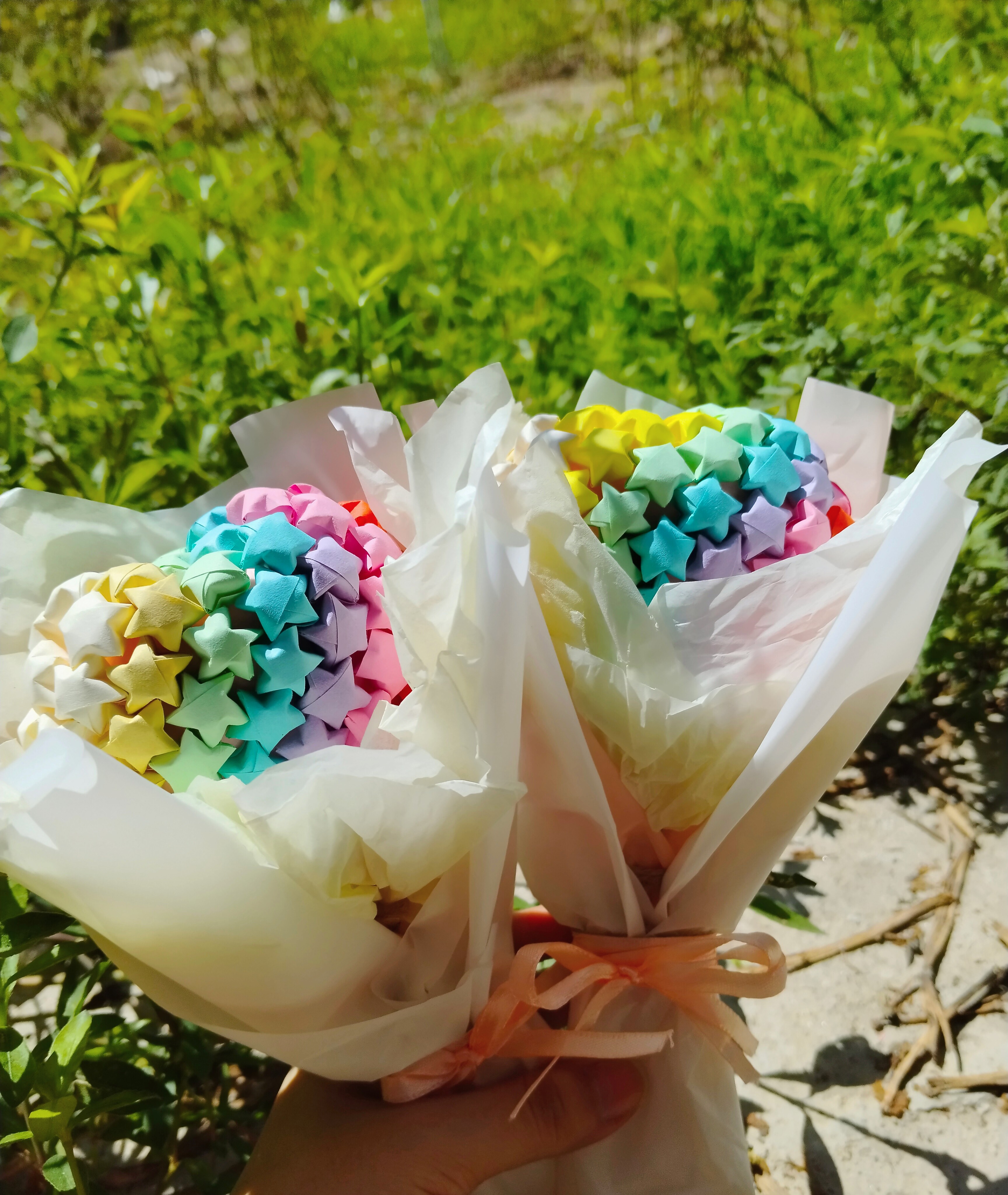 折纸星星花束满天星diy花束手工材料包送朋友生日礼物教师节礼物