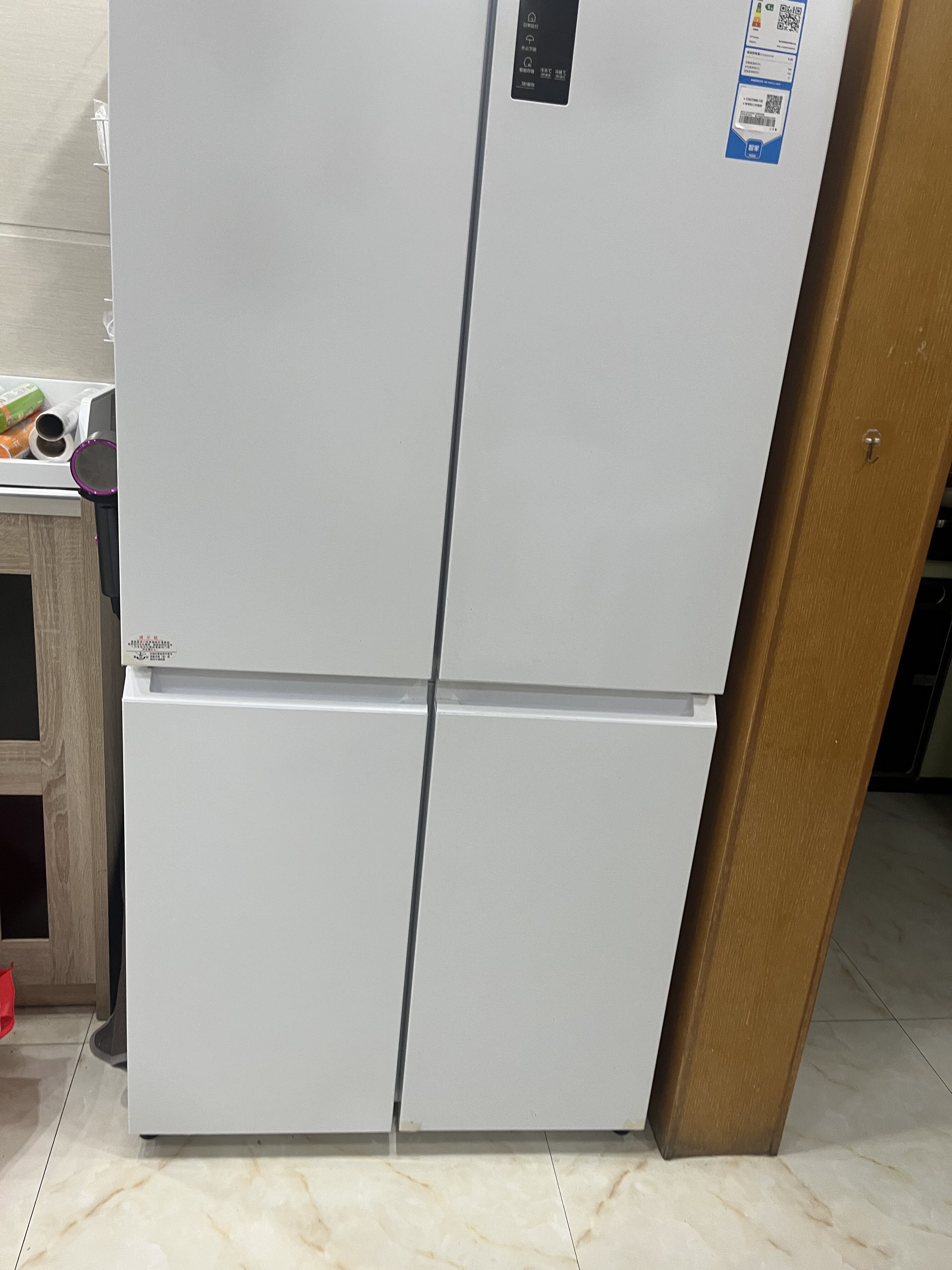 海尔智家电冰箱法式白色342升家用多门变频风冷无霜一级能效旗舰