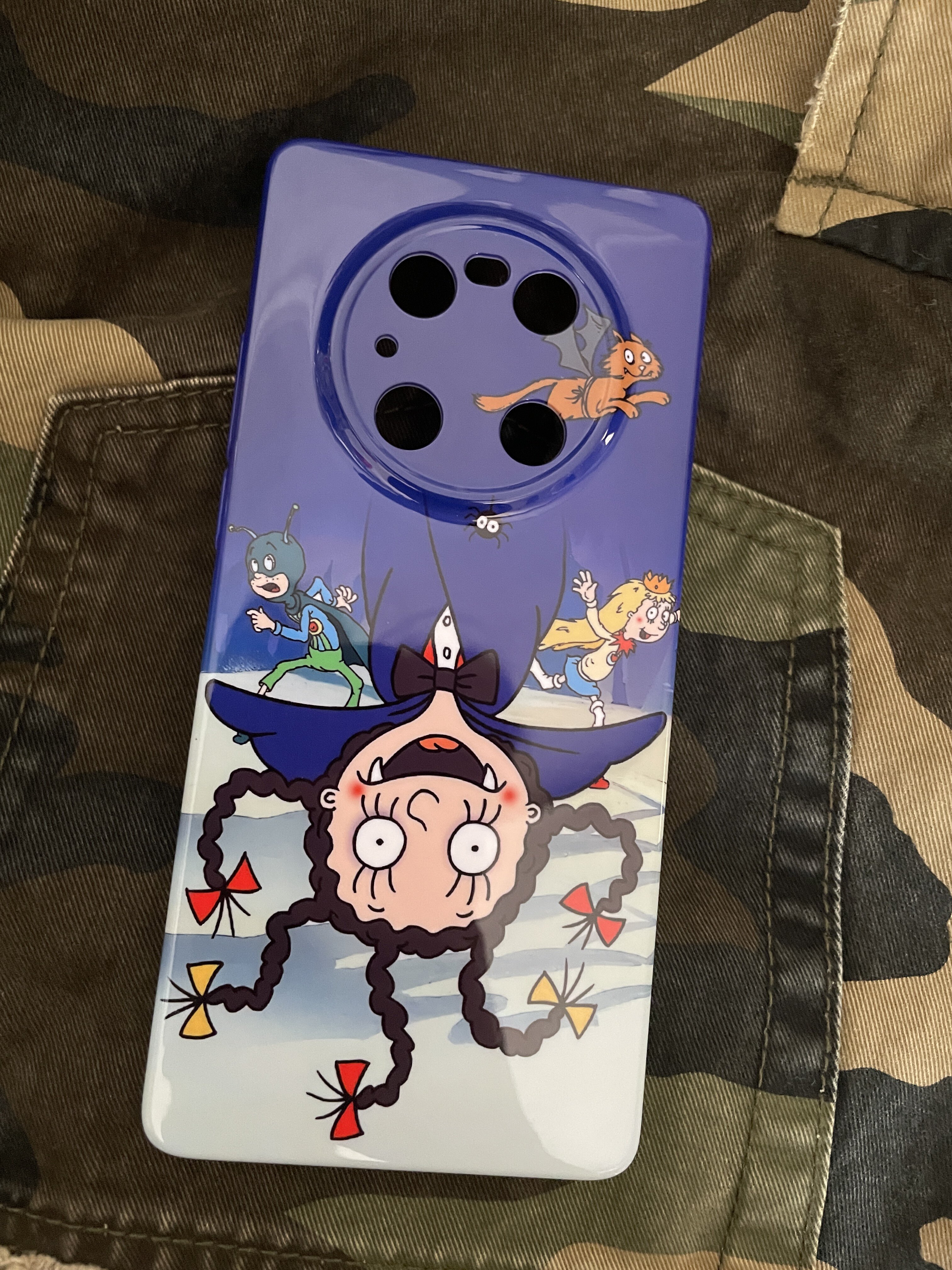 复古小魔女蒙娜适用iphone15promax小众卡通动漫可爱小米华为磁吸全包