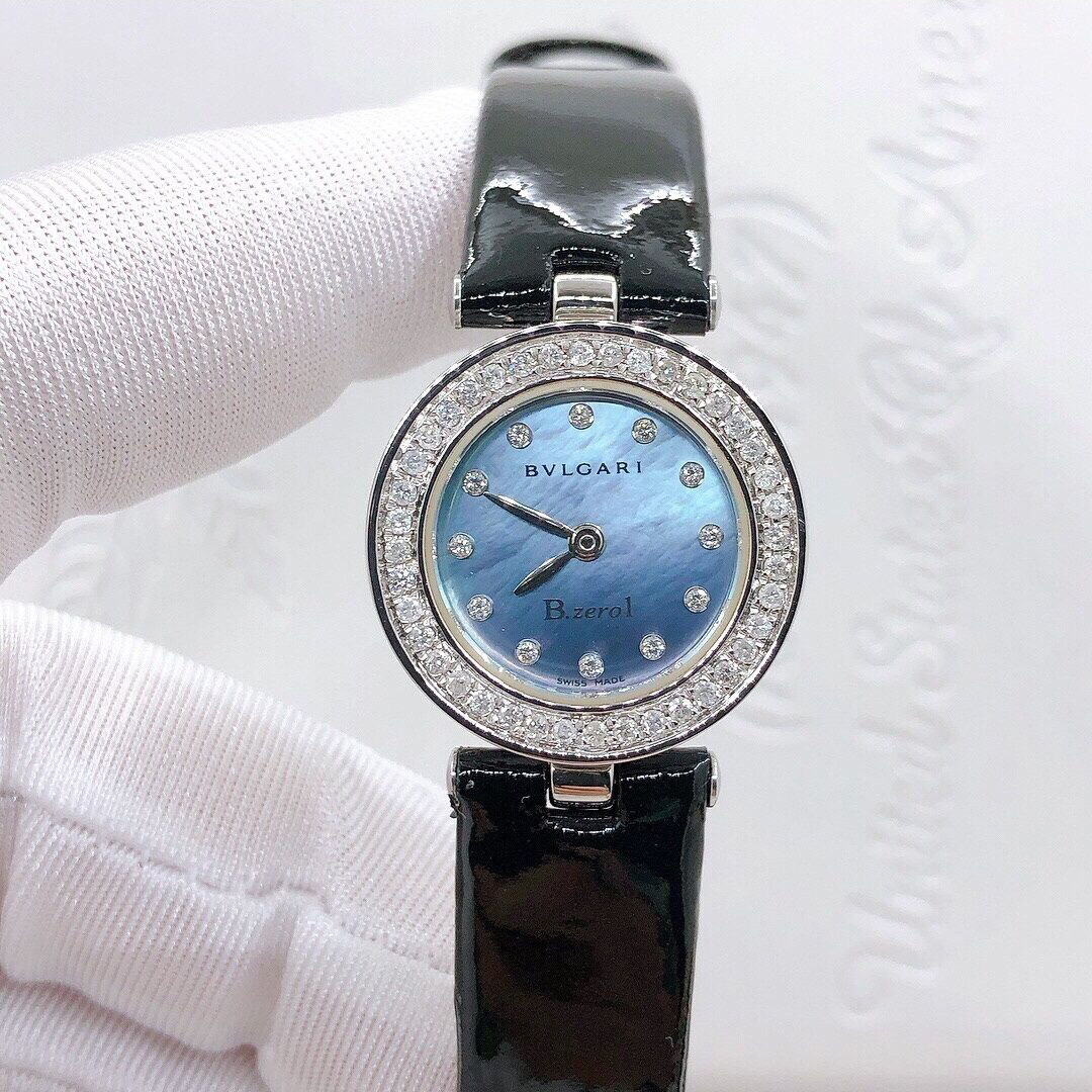 宝格丽手表女b.zero1系列精钢镶钻石英腕表女bz22bsl12正品9.8新